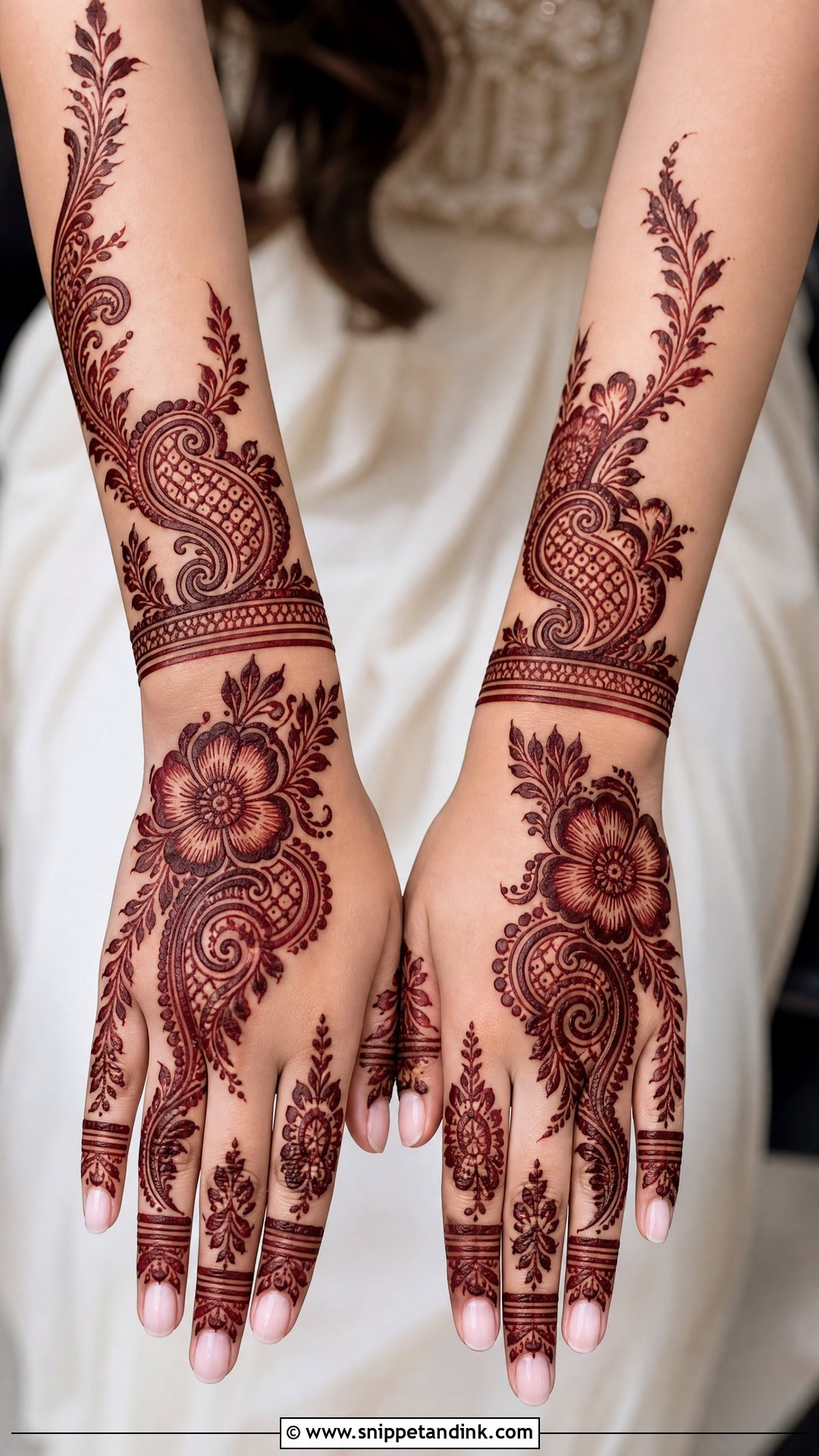 Khaleeji Bridal Henna With Hidden Name - Snippet and Ink - 20 Khaleeji Bridal Henna Ideas