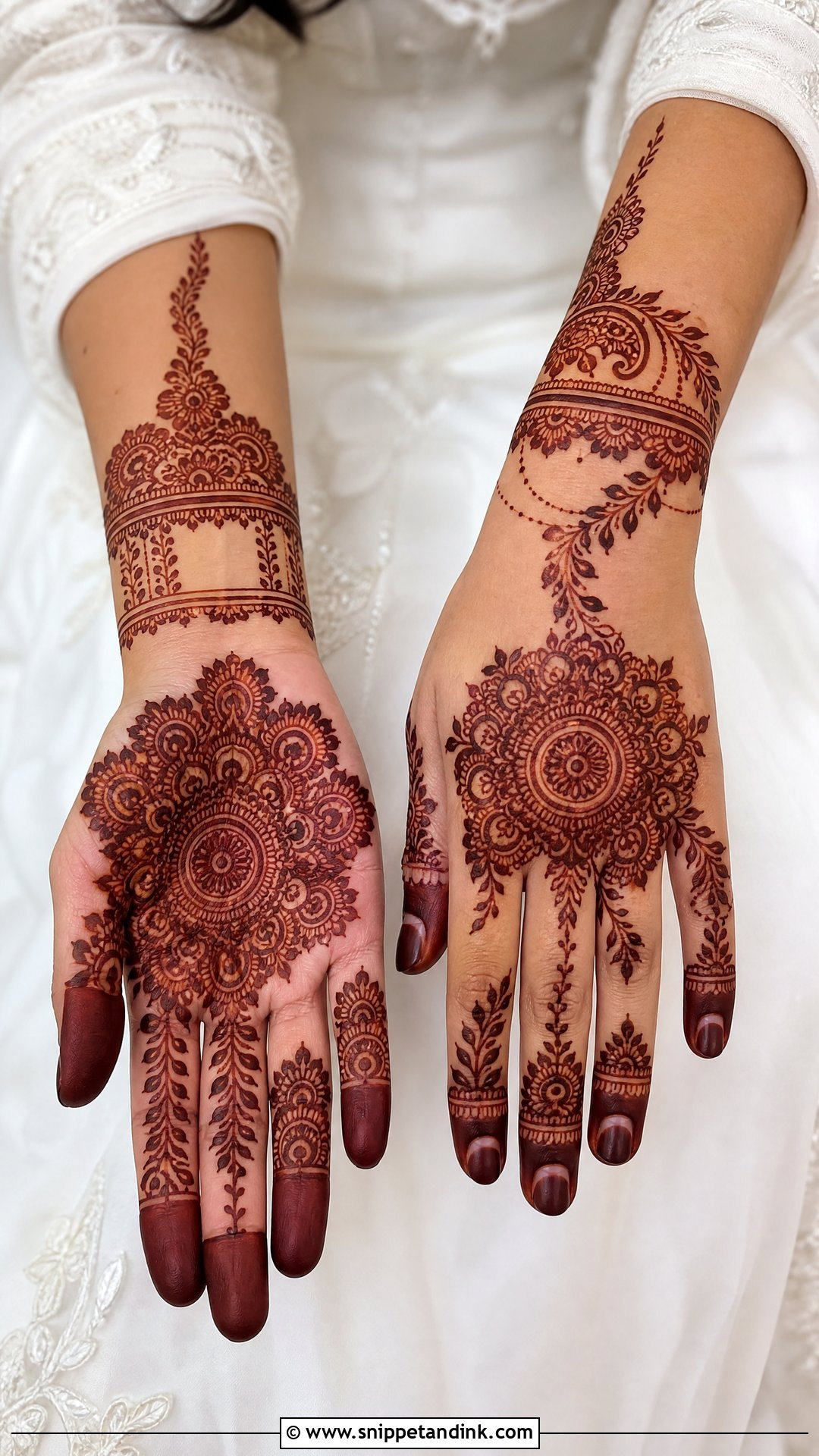 Khaleeji Bridal Henna With Mandala - Snippet and Ink - 20 Khaleeji Bridal Henna Ideas