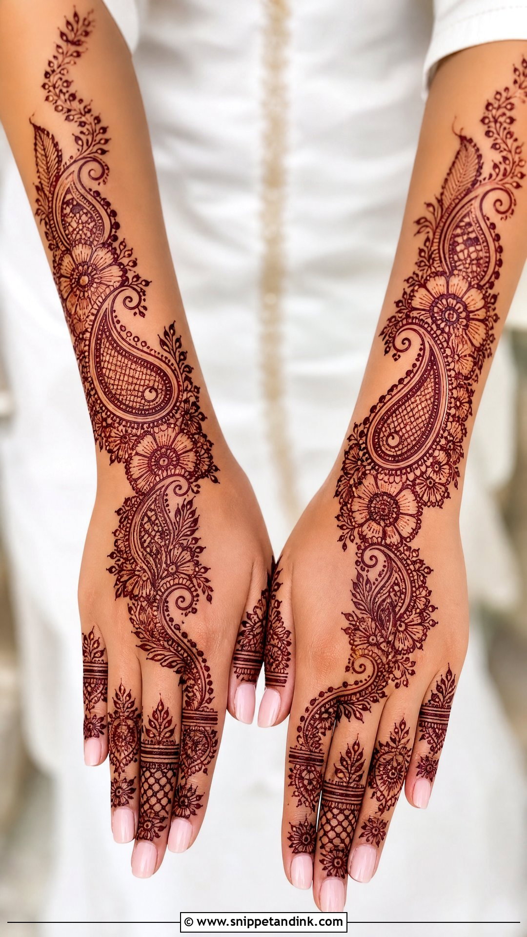 Khaleeji Bridal Henna With Paisley - Snippet and Ink - 20 Khaleeji Bridal Henna Ideas