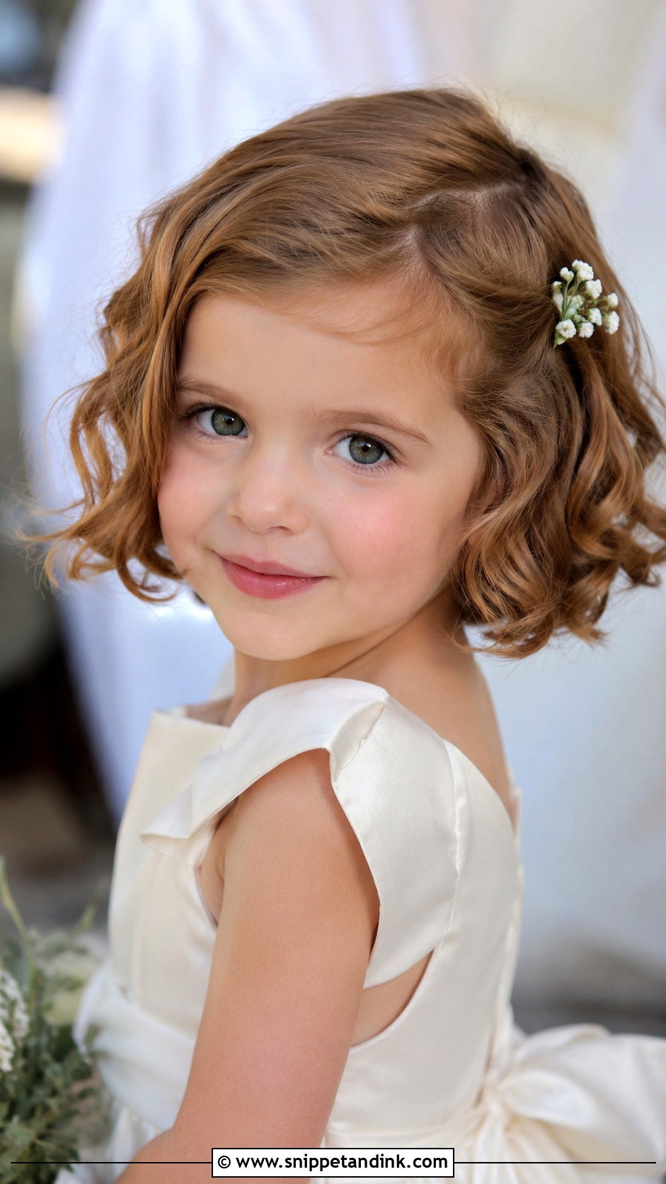 Kid Wedding Bob With Curls - Snippet and Ink - 20 Kid Wedding Hair Ideas