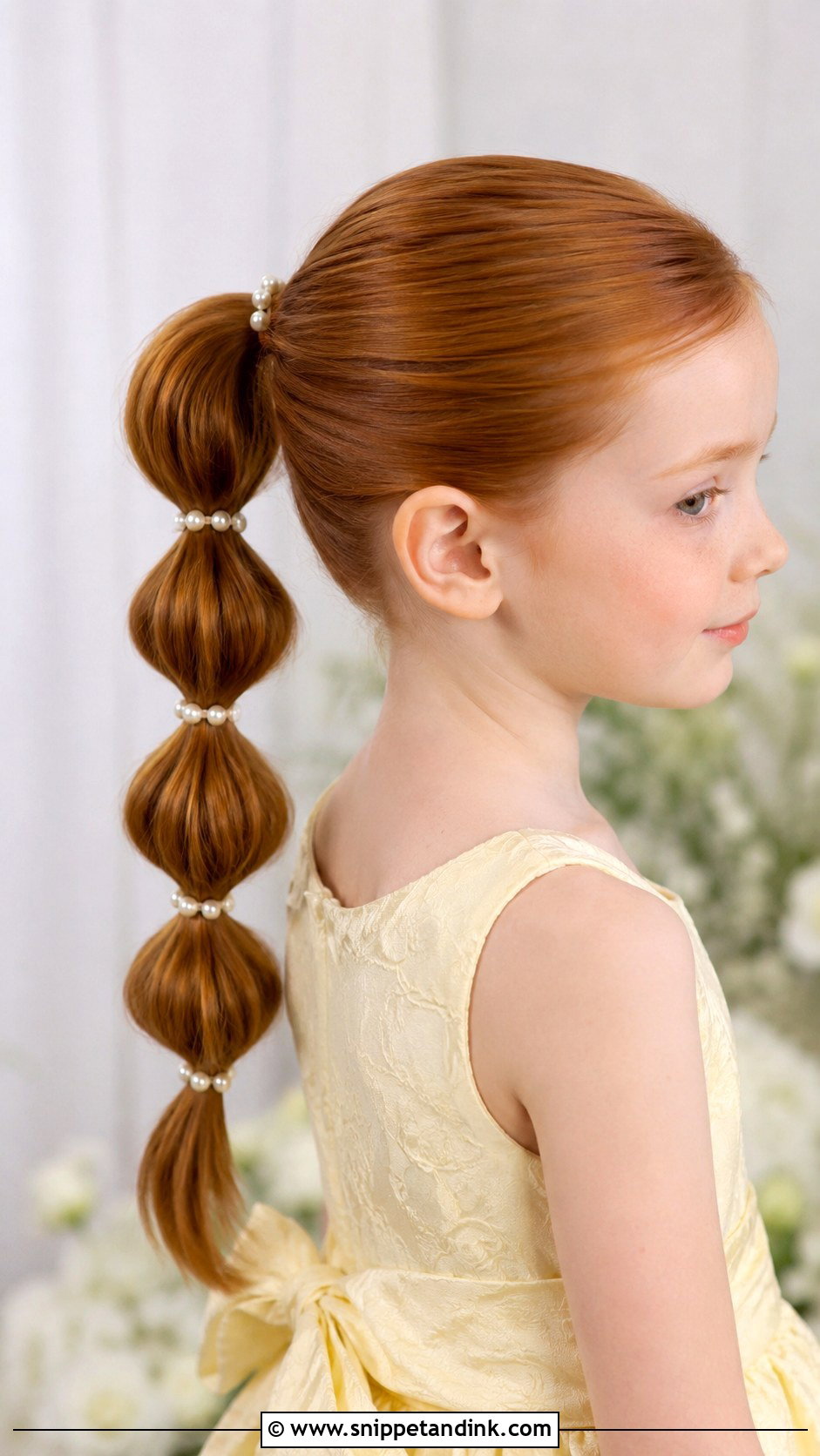 Kid Wedding Bubble Ponytail - Snippet and Ink - 15 Kid Hairstyles for Wedding