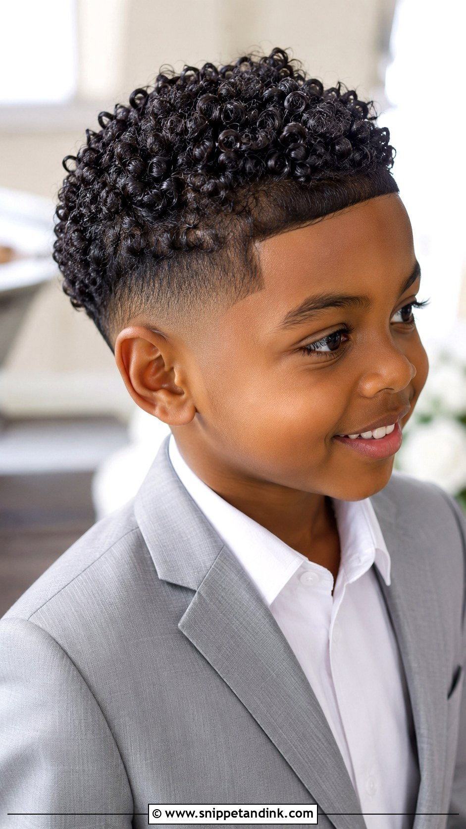 Kid Wedding Curly Top Hair - Snippet and Ink - 20 Kid Wedding Hair Ideas