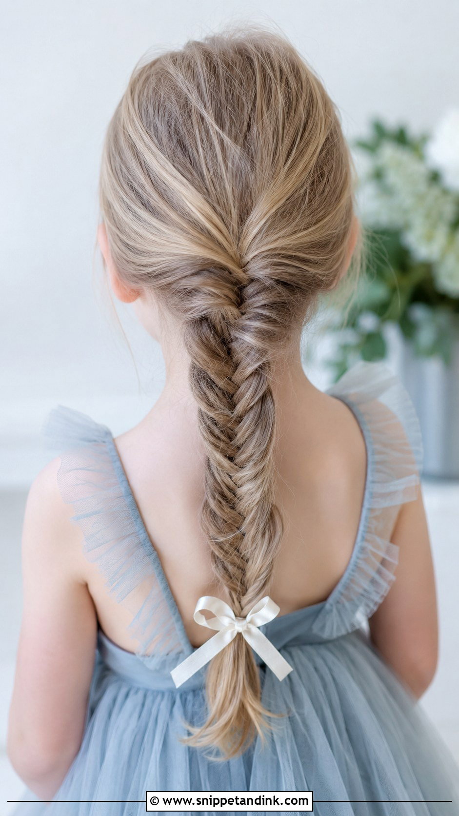 Kid Wedding Fishtail Braid - Snippet and Ink - 20 Kid Wedding Hair Ideas
