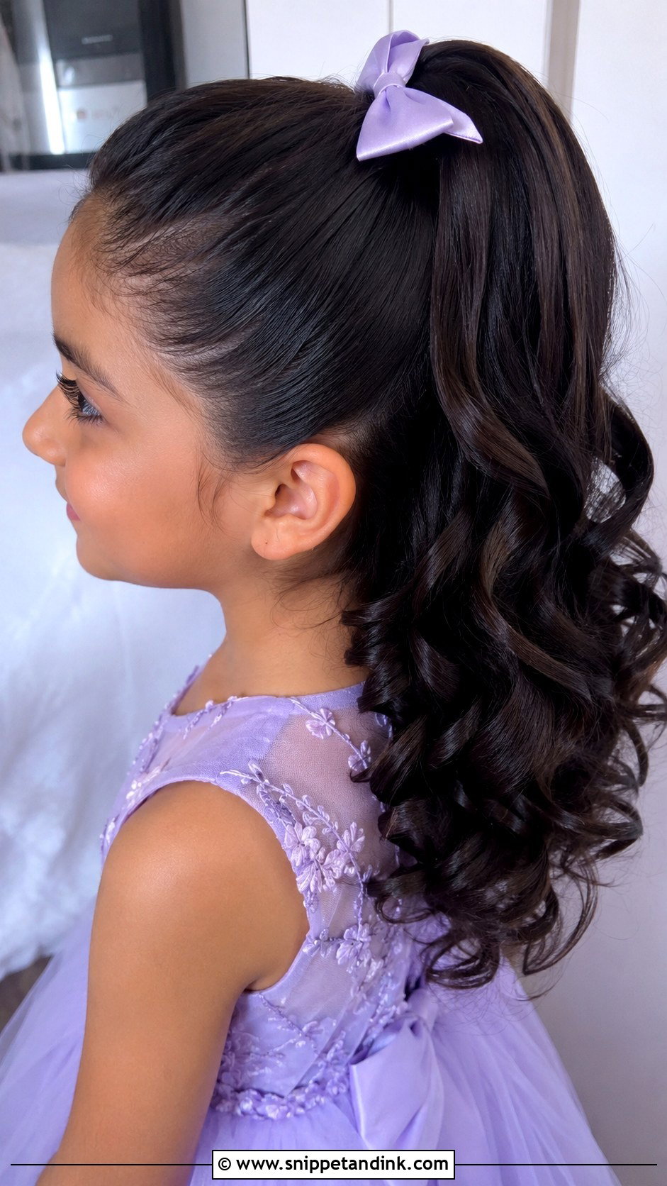 Kid Wedding Ponytail With Curls - Snippet and Ink - 15 Kid Hairstyles for Wedding