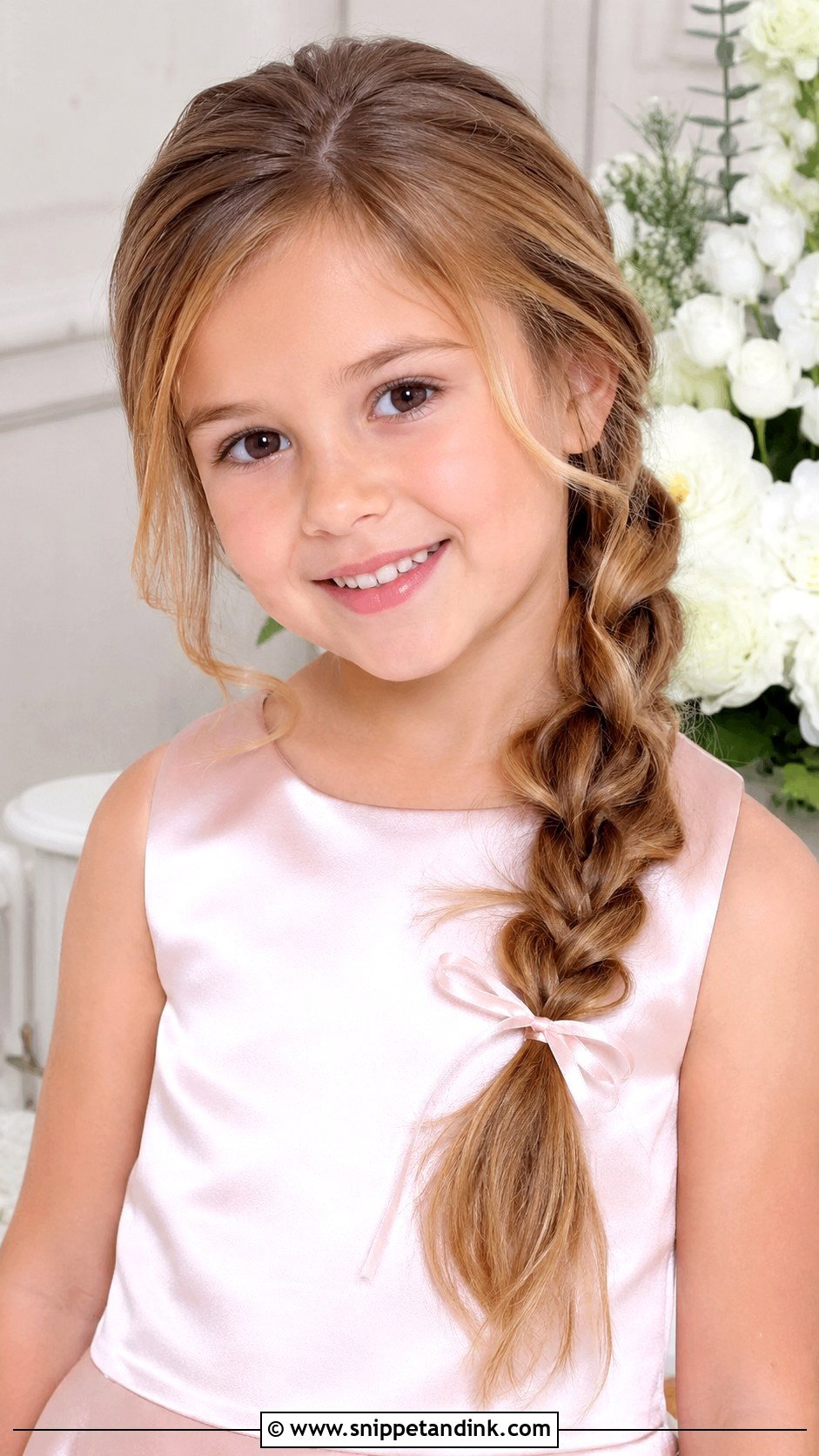 Kid Wedding Side Braid - Snippet and Ink - 15 Kid Hairstyles for Wedding