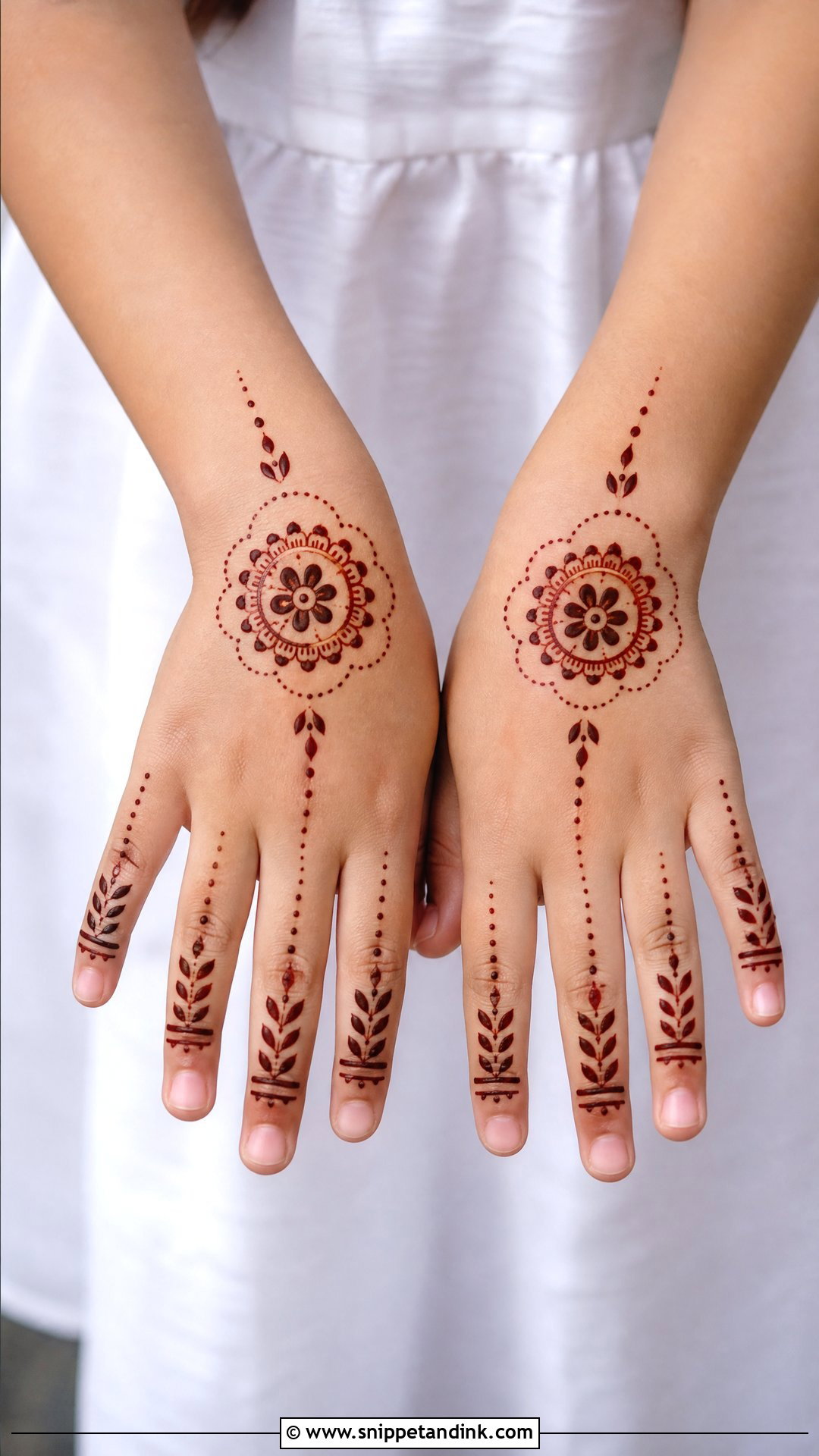 Kids Back Hand Mehndi Design - Snippet and Ink - 35 Stylish Back Hand Mehndi Designs