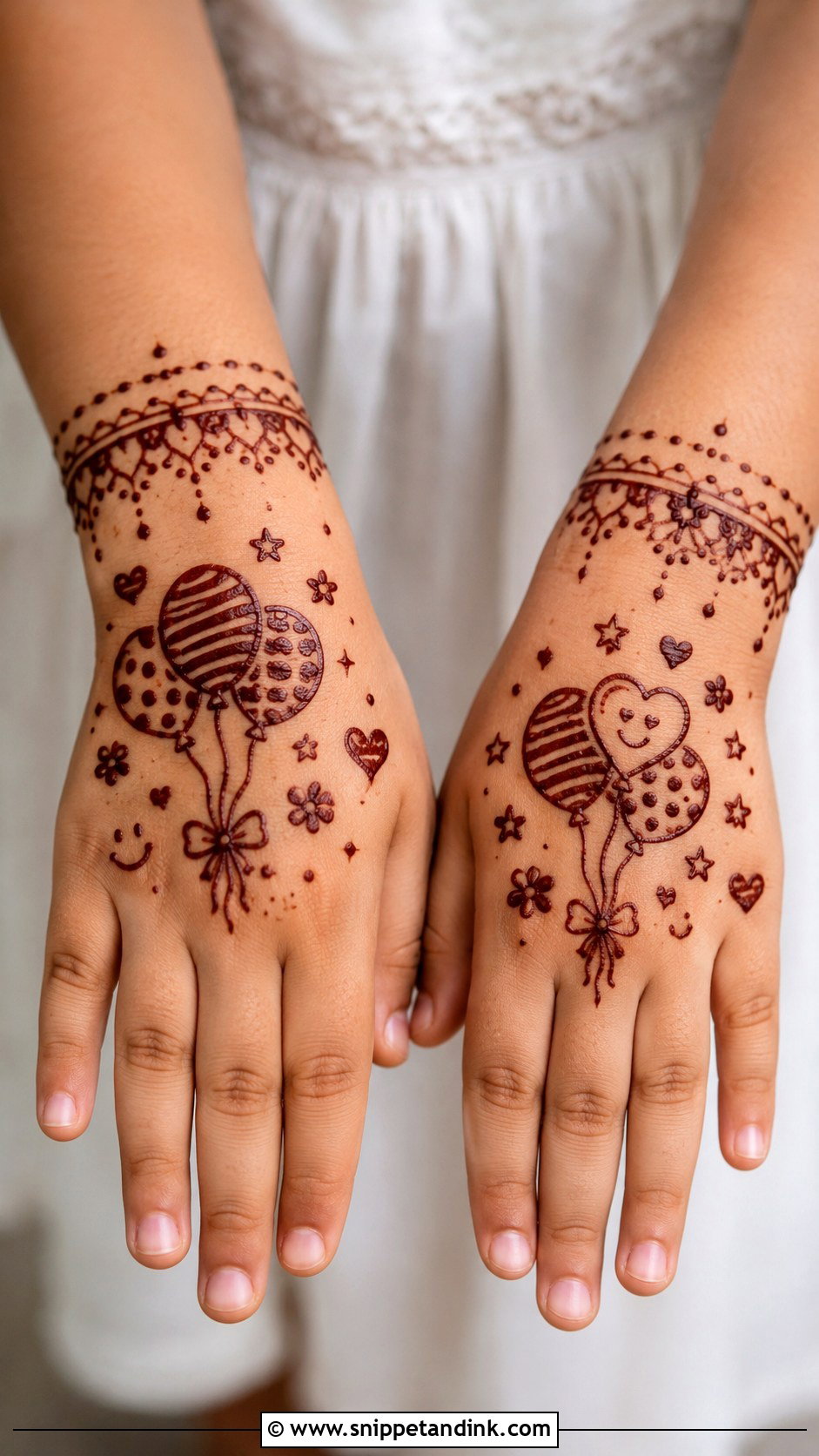 Kids Birthday Mehndi Design - Snippet and Ink - 35 Kids Mehndi Designs