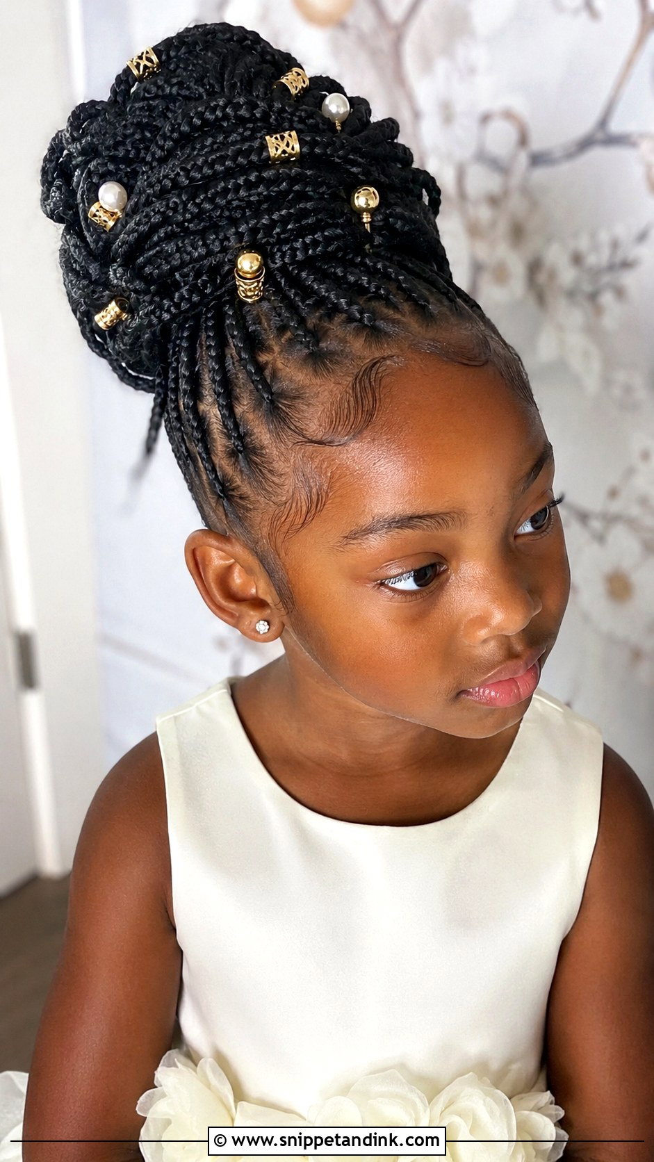 Kids Box Braids Updo - Snippet and Ink - 20 Kids Hair for Wedding Ideas
