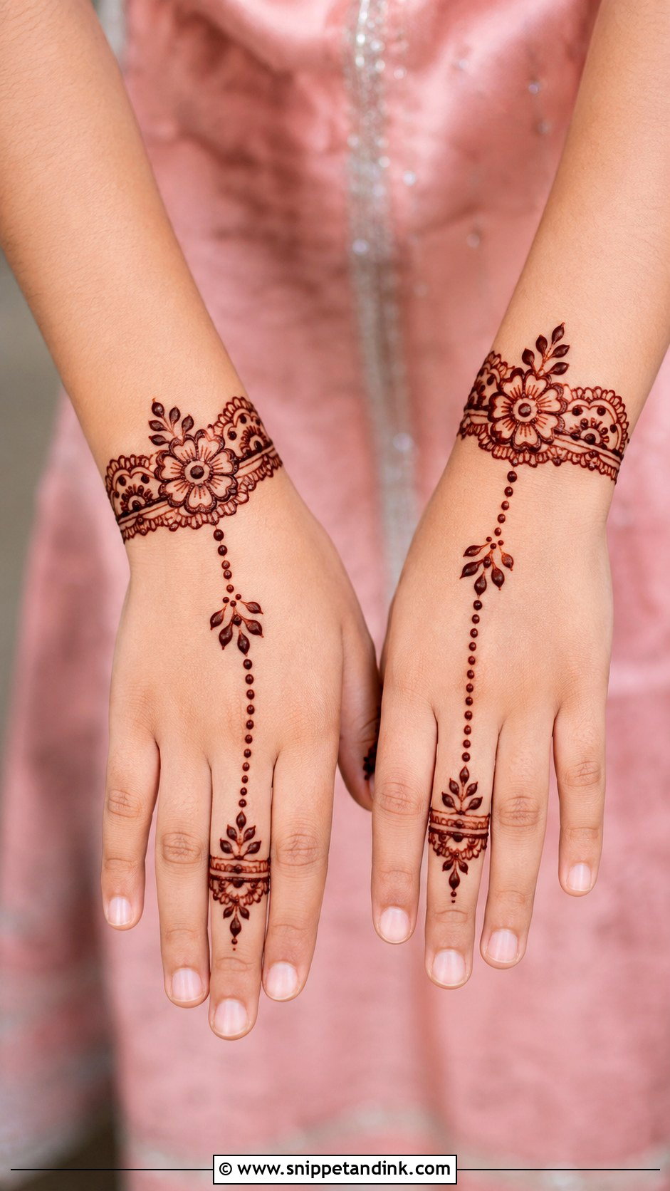 Kids Bracelet Mehndi Design - Snippet and Ink - 35 Kids Mehndi Designs