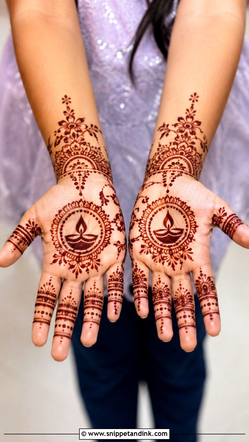 Kids Diwali Mehndi Design - Snippet and Ink - 35 Kids Mehndi Designs