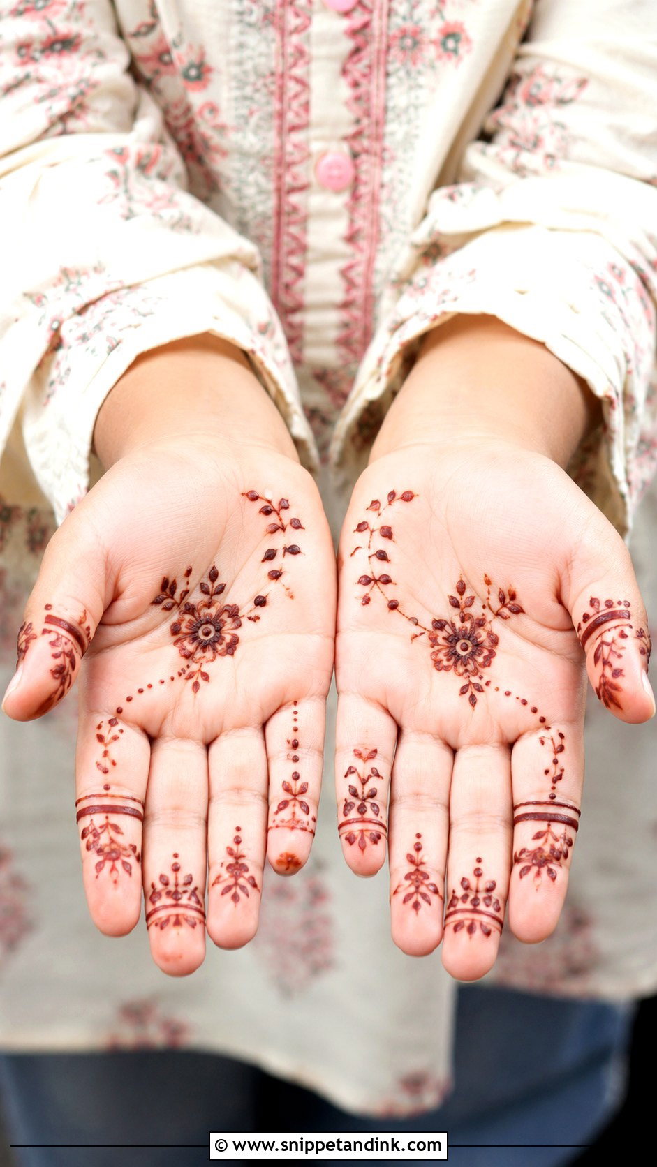 Kids Finger Mehndi Design - Snippet and Ink - 35 Unique Fingers Mehndi Designs