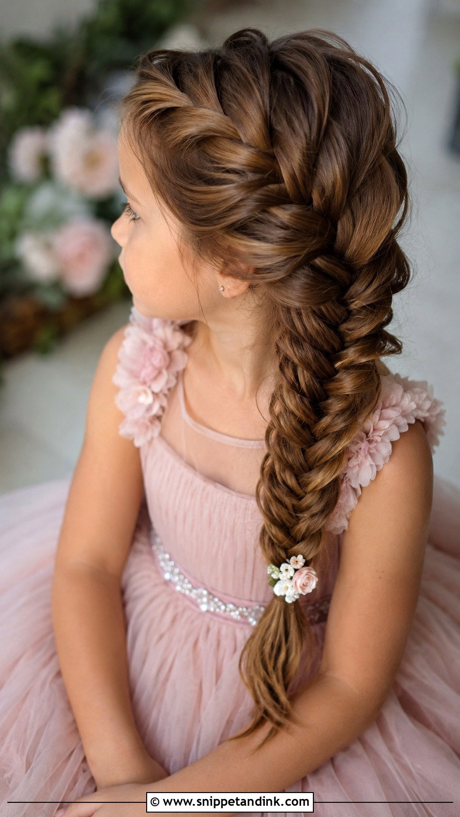 Kids Fishtail Braid - Snippet and Ink - 15 Wedding Hairstyles for Little Kids