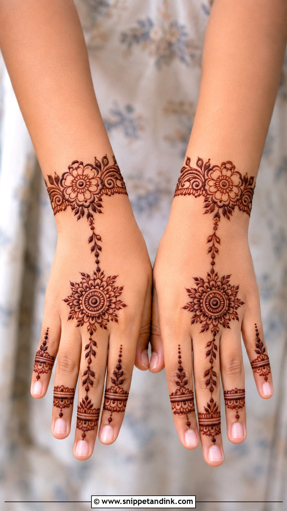 Kids Floral Bracelet Mehndi Design - Snippet and Ink - 35 Kids Mehndi Designs