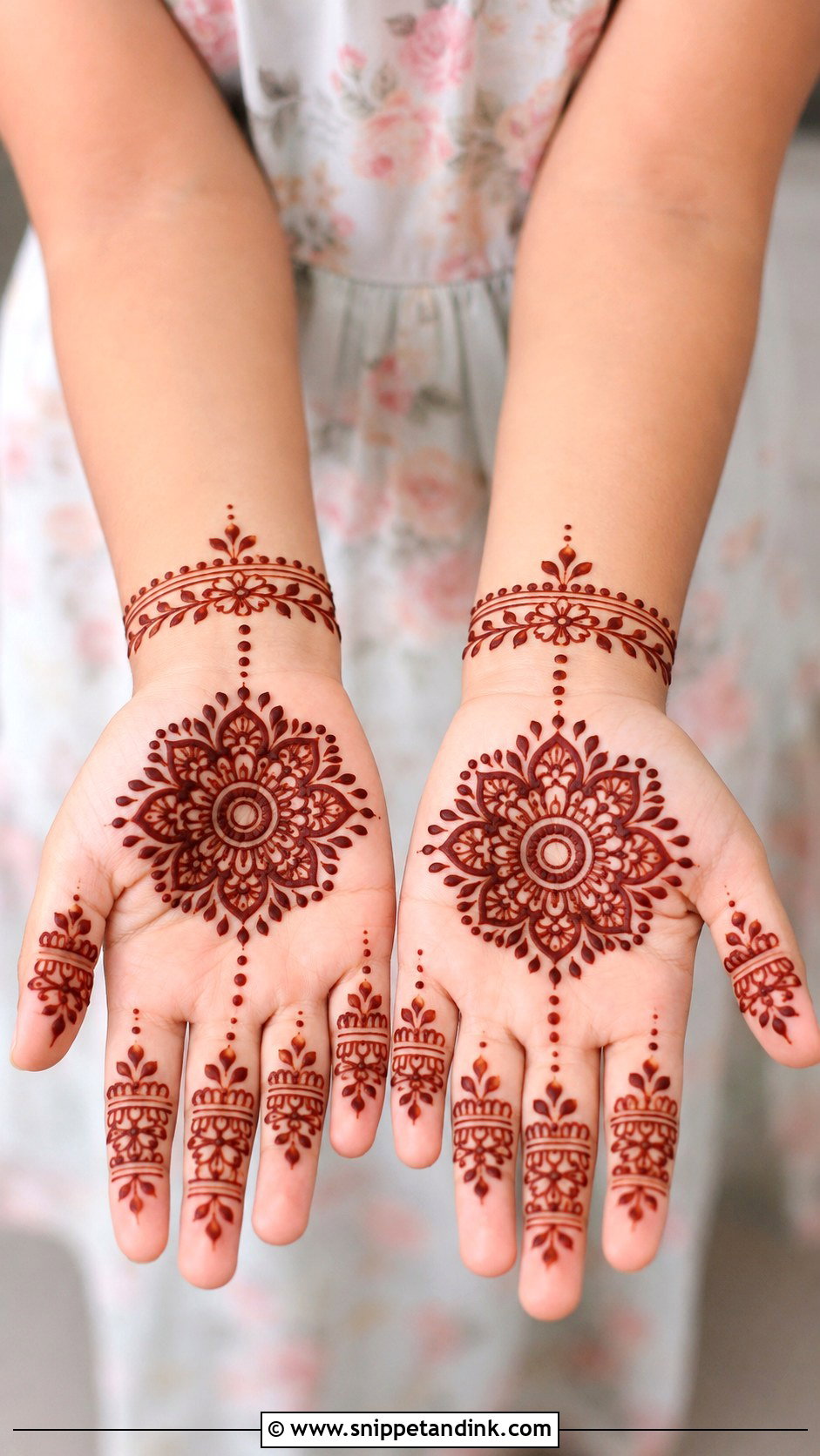 Kids Front Hand Mehndi Design - Snippet and Ink - 35 Kids Mehndi Designs
