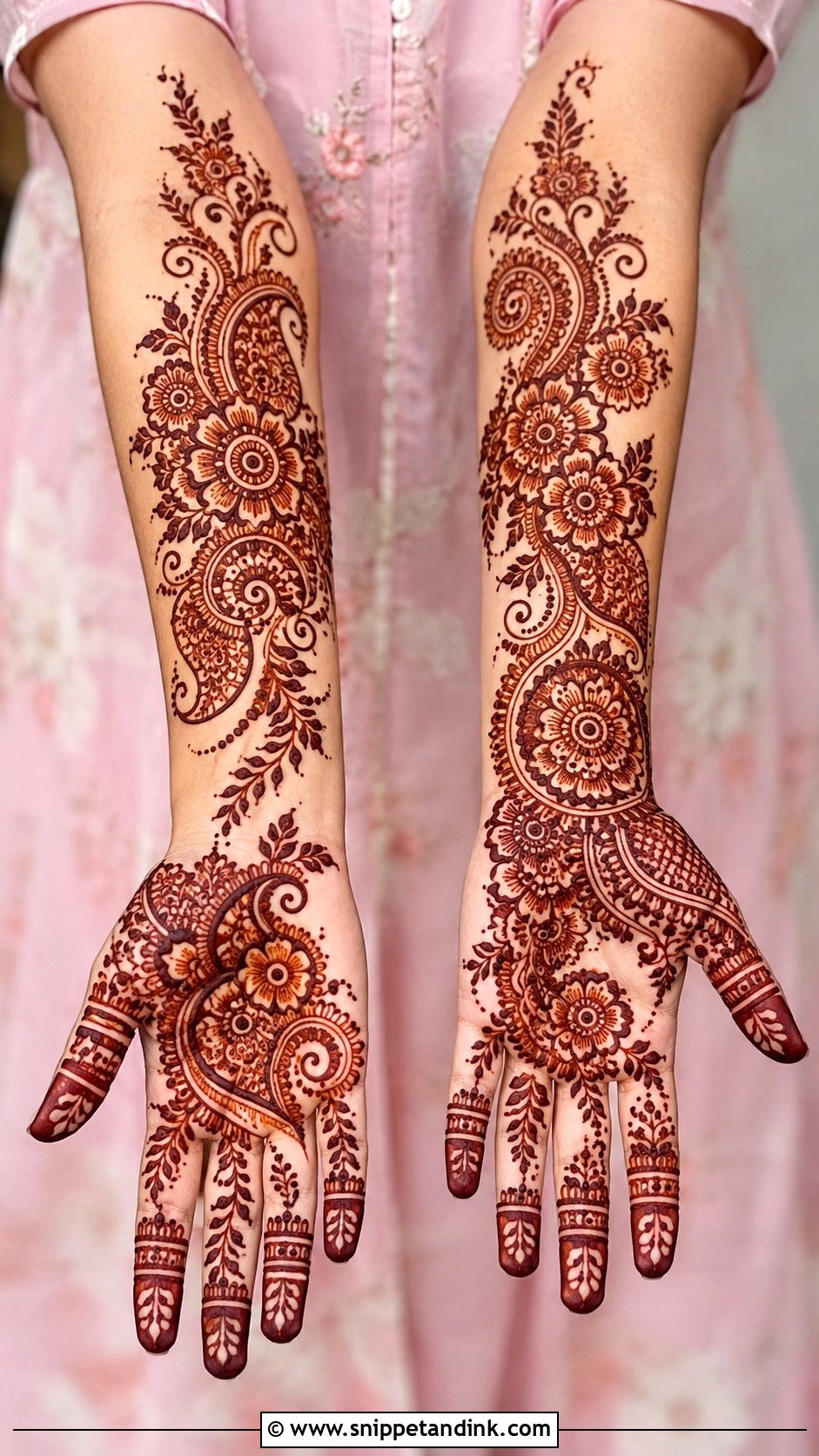 Kids Full Hand Mehndi Design - Snippet and Ink - 35 Kids Mehndi Designs
