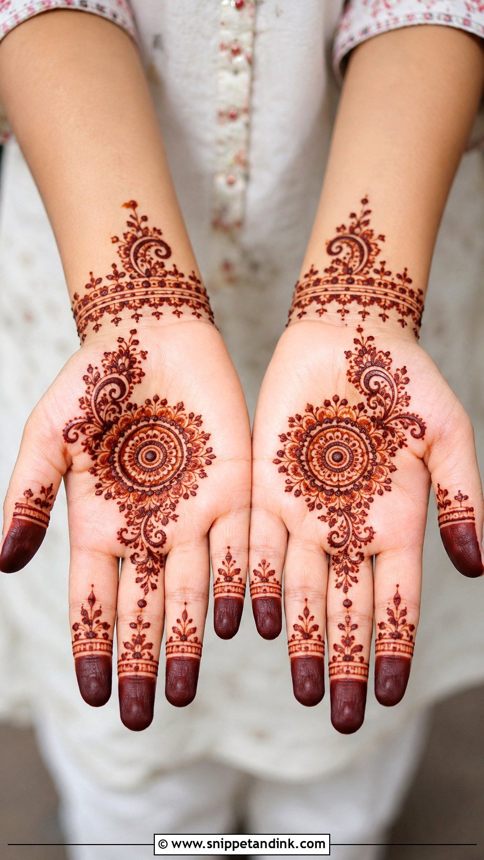Kids Half Hand Mehndi Design - Snippet and Ink - 35 Kids Mehndi Designs