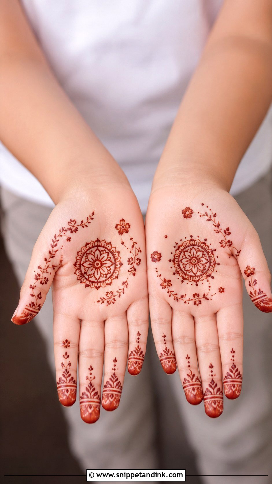 Kids Hand Mehndi Design - Snippet and Ink - 35 Hand Mehndi Designs