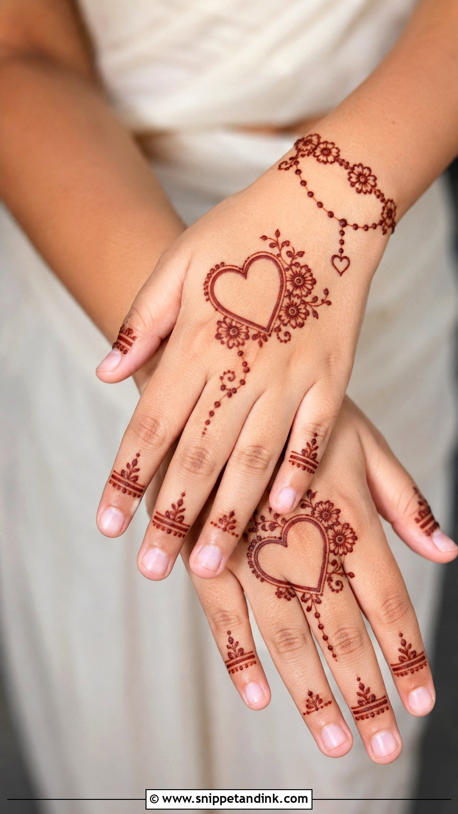 Kids Heart Mehndi Design - Snippet and Ink - 35 Kids Mehndi Designs