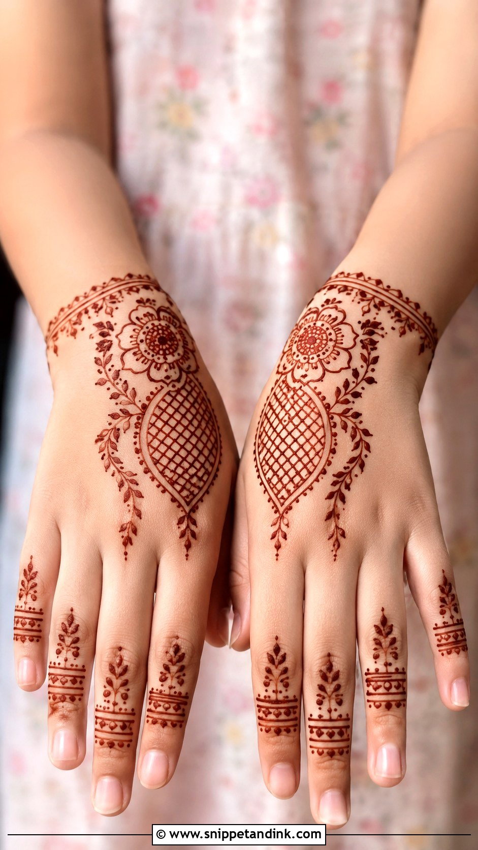 Kids Jaali Mehndi Design - Snippet and Ink - 35 Kids Mehndi Designs