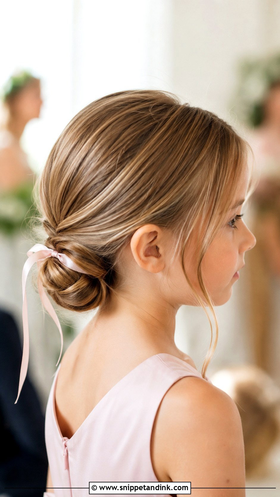 Kids Low Bun For Wedding - Snippet and Ink - 15 Wedding Hairstyles for Children