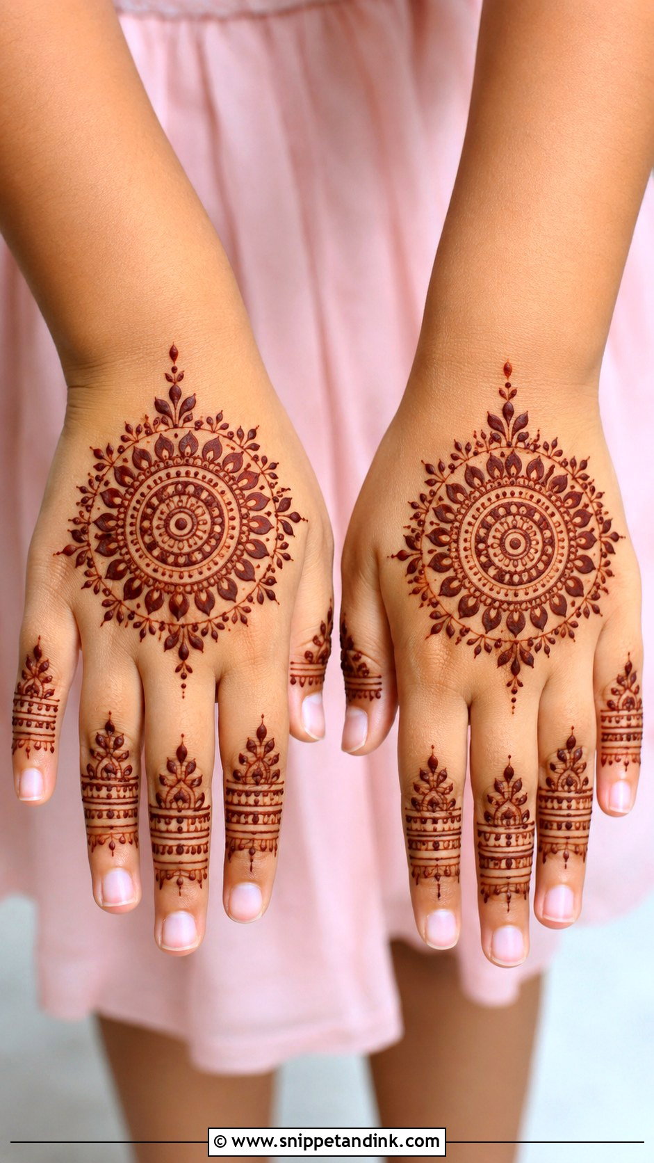 Kids Mandala Mehndi Design - Snippet and Ink - 35 Kids Mehndi Designs