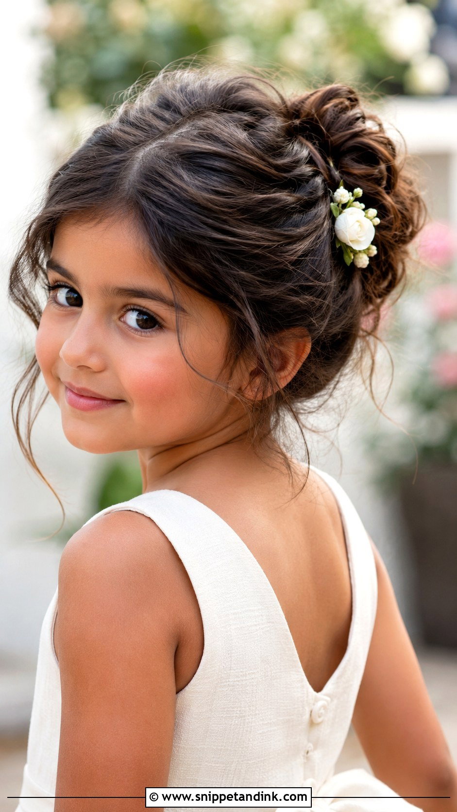 Kids Messy Bun For Wedding - Snippet and Ink - 15 Wedding Hairstyles for Children