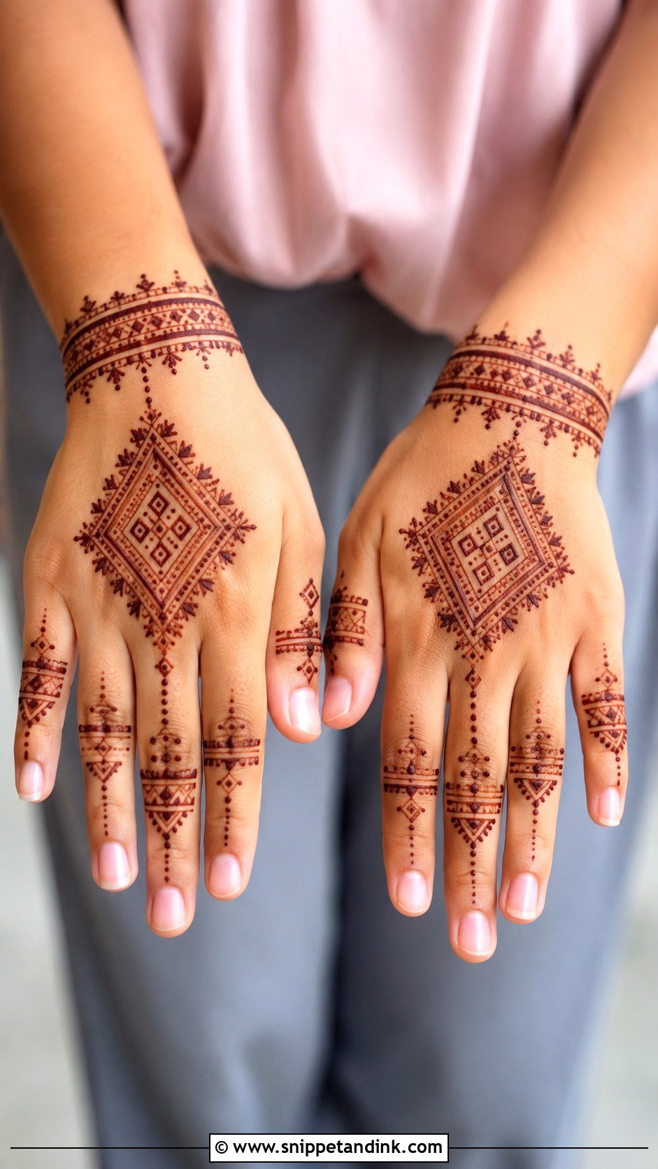 Kids Moroccan Mehndi Design - Snippet and Ink - 35 Kids Mehndi Designs