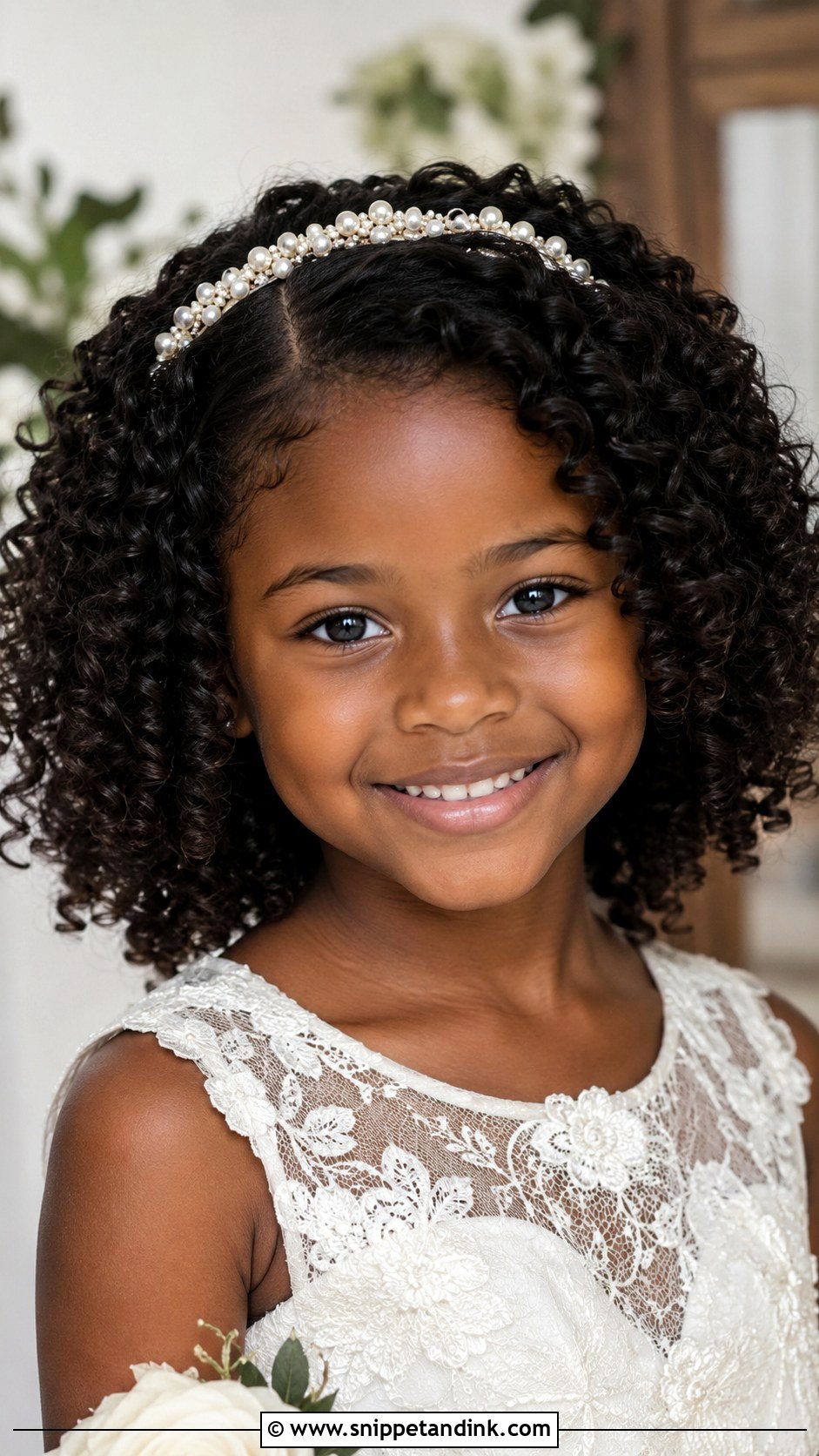 Kids Natural Curls With Headband - Snippet and Ink - 20 Kids Hair for Wedding Ideas