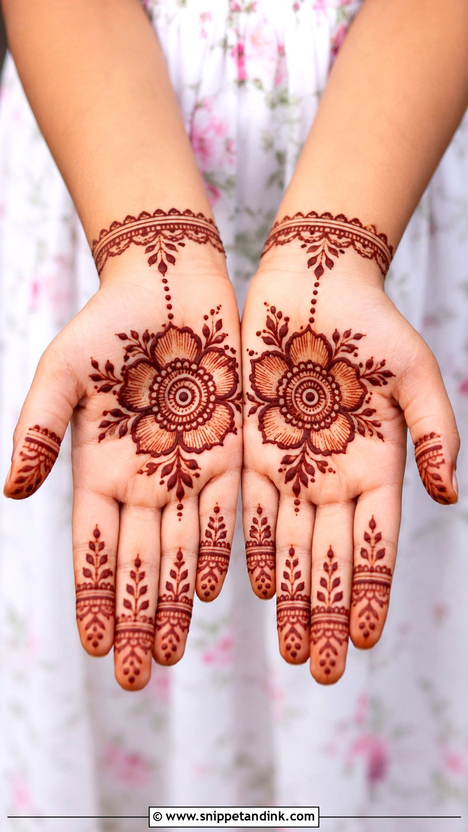 Kids Palm Mehndi Design - Snippet and Ink - 35 Kids Mehndi Designs