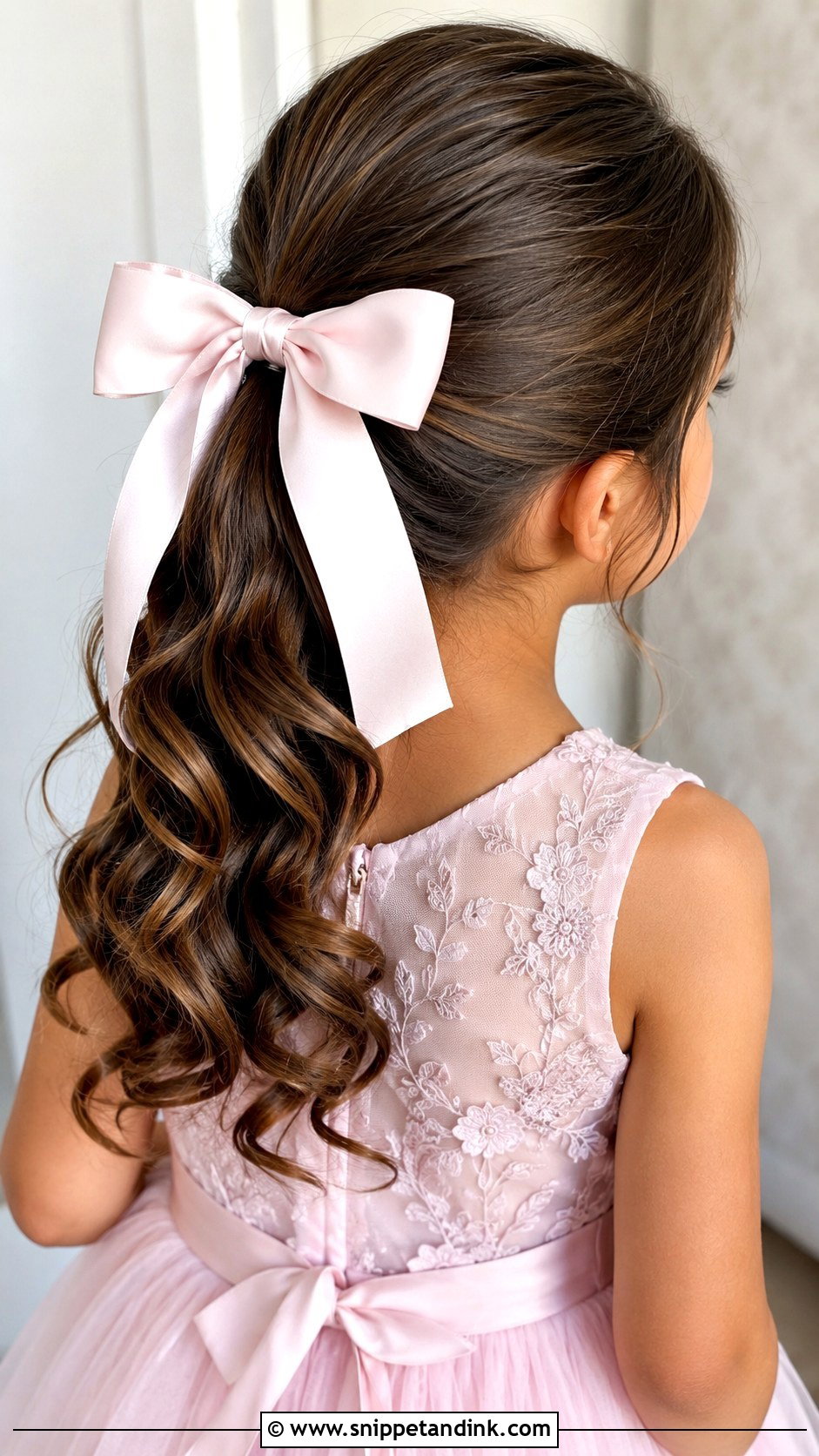 Kids Ponytail With Ribbon - Snippet and Ink - 20 Kids Hair for Wedding Ideas