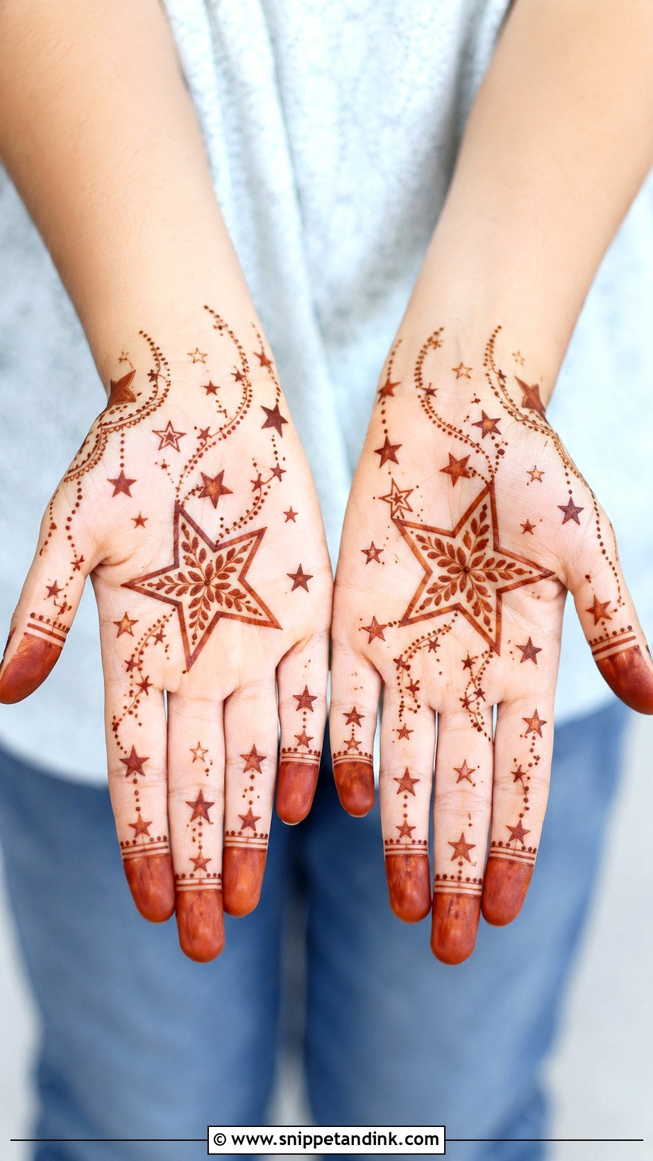 Kids Star Mehndi Design - Snippet and Ink - 35 Kids Mehndi Designs