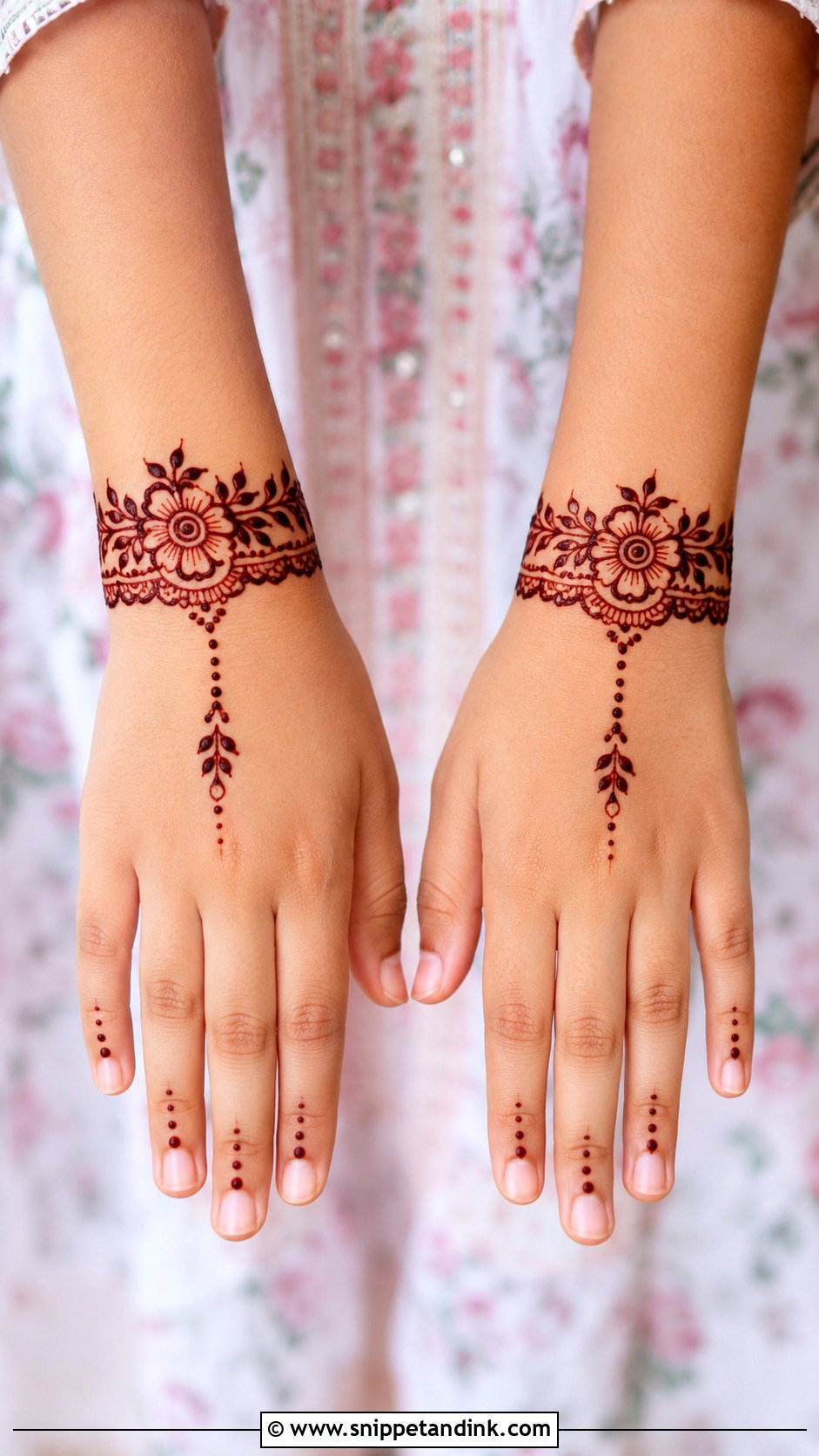 Kids Wrist Mehndi Design - Snippet and Ink - 35 Kids Mehndi Designs
