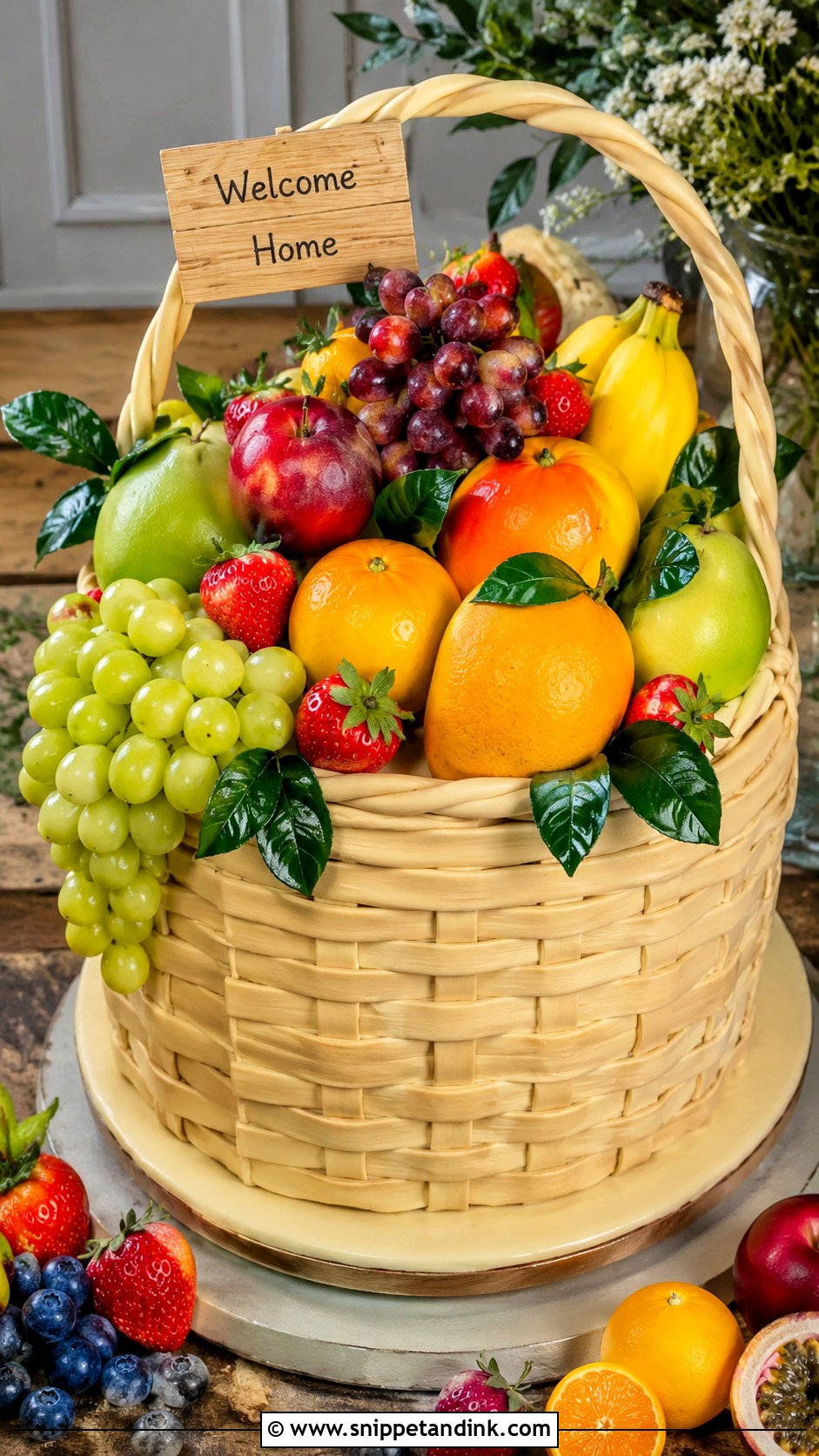 Kiondo Cake With Edible Fruits - Snippet and Ink - 20 Kiondo Cake Designs