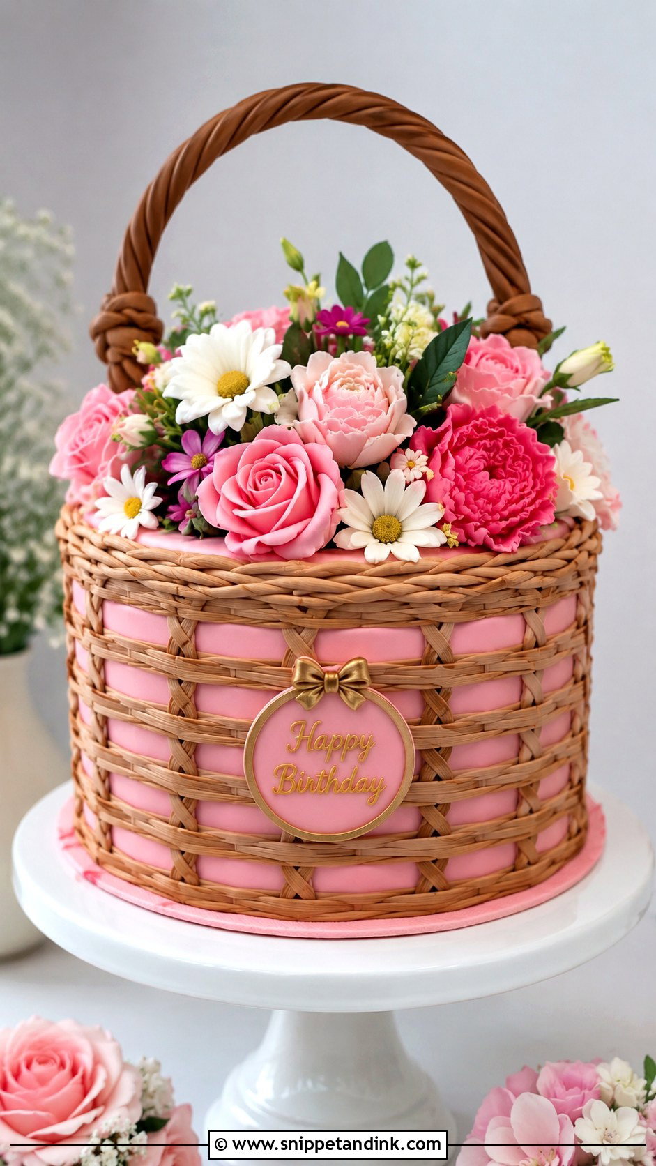 Kiondo Cake With Flowers - Snippet and Ink - 20 Kiondo Cake Designs