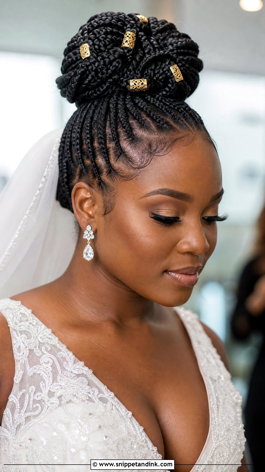 Knotless Braid Bridal Updo - Snippet and Ink - 20 Bridal Hair with Braid Ideas