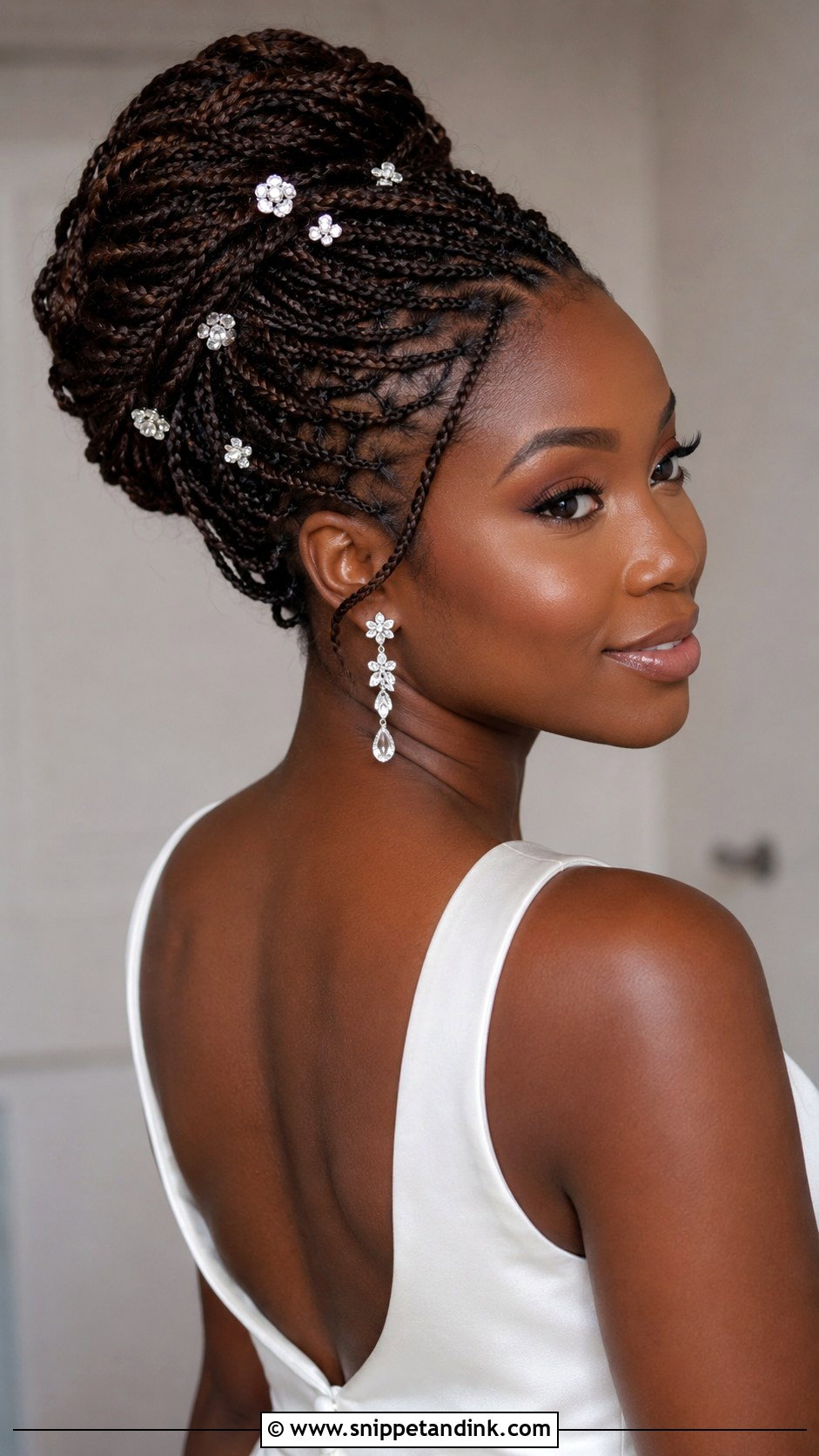 Knotless Braids Bridal Updo - Snippet and Ink - 25 Bridal Hairstyles Black Women