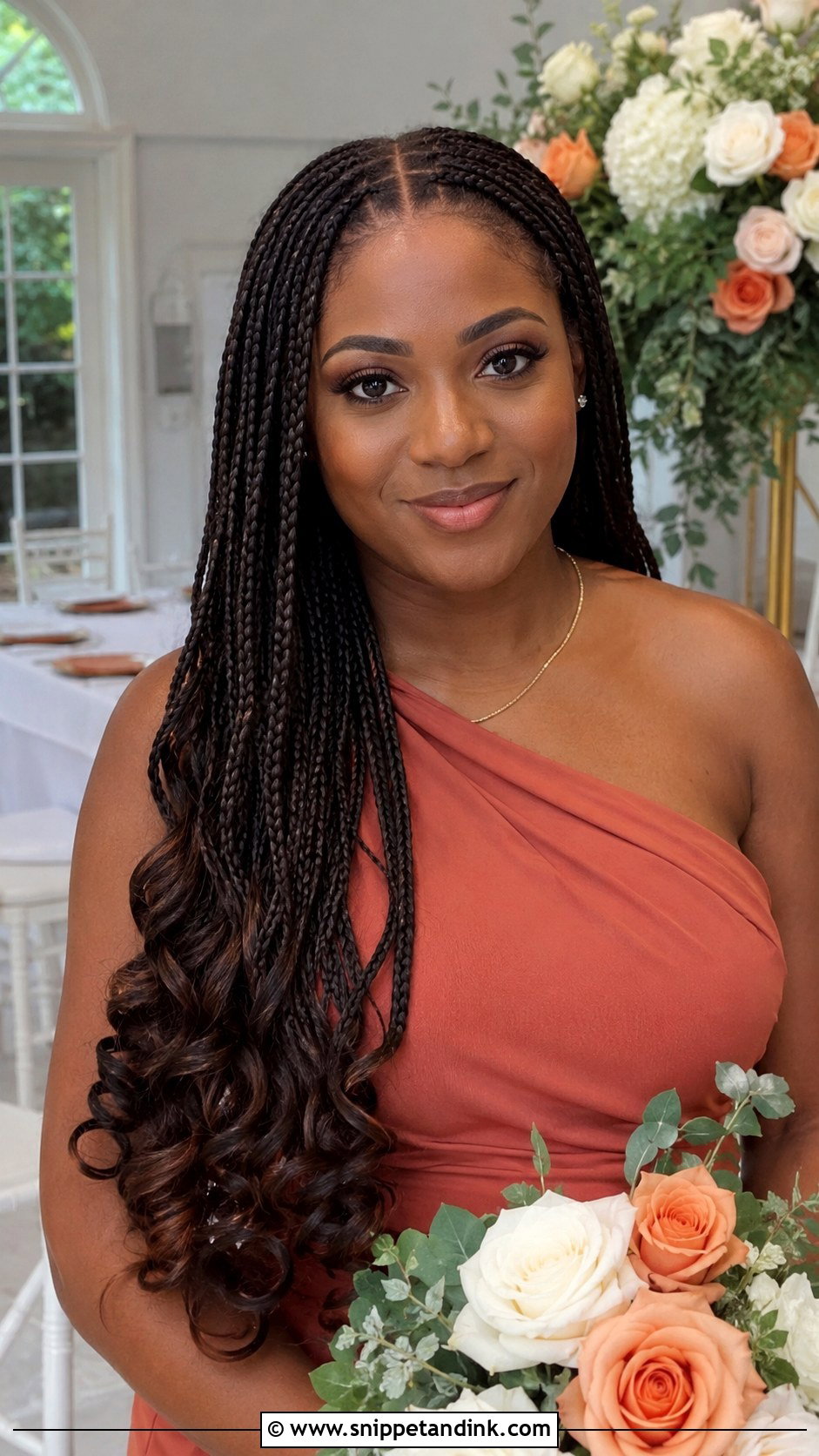 Knotless Braids Bridesmaid Hair For Black Women - Snippet and Ink - 20 Bridesmaid Hair Black Ideas