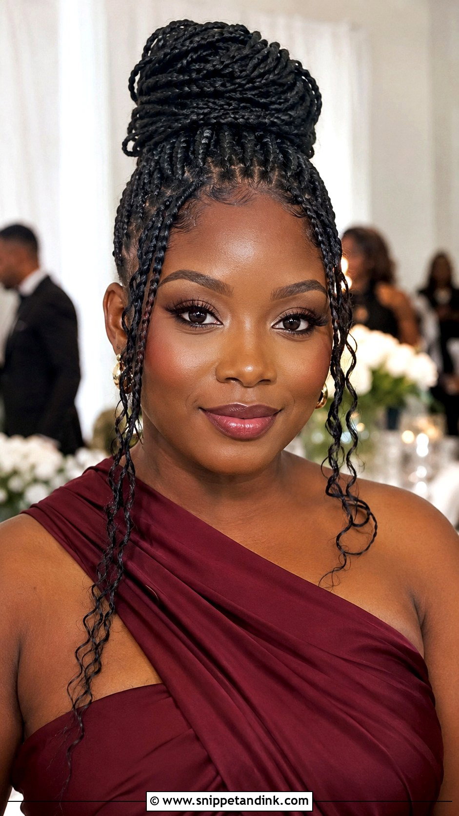 Knotless Braids Bun Wedding Guest - Snippet and Ink - 20 Braided Hairstyles Wedding Guest