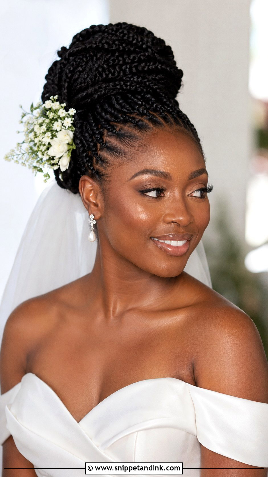 Knotless Braids in a Bridal Bun - Snippet and Ink - 20 Braided Wedding Hairstyles Black Women