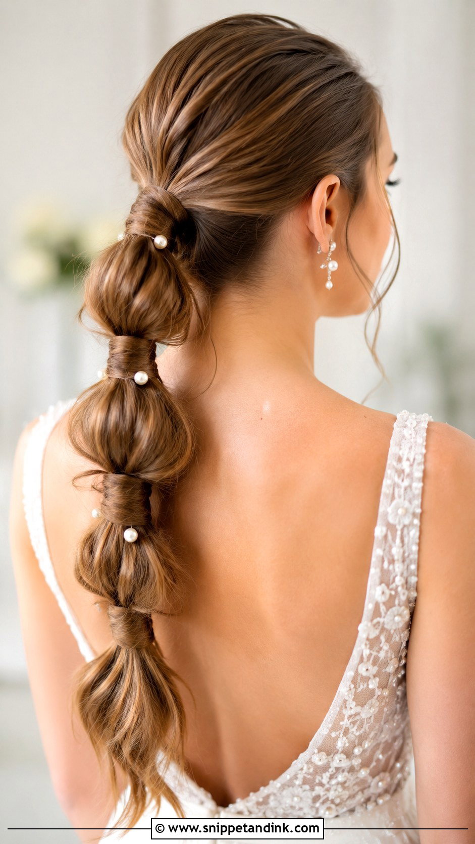 Knotted Bridal Ponytail - Snippet and Ink - 30 Bridal Ponytail Hairstyles