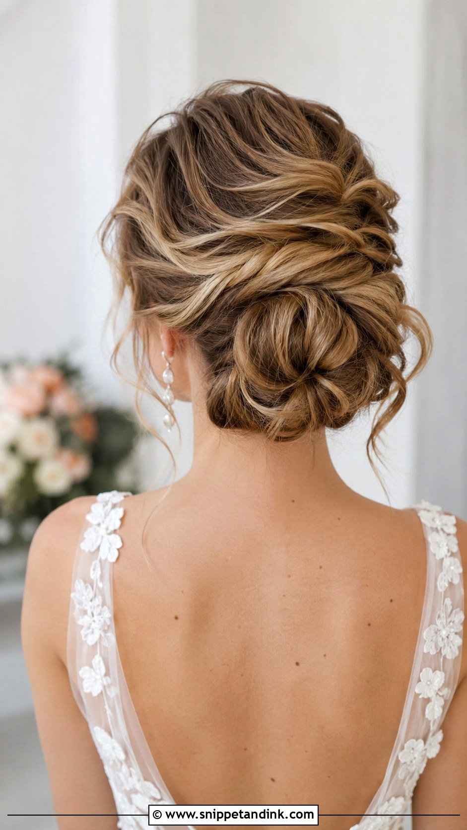 Knotted Bun Bridal Hairstyle - Snippet and Ink - 30 Wedding Hair Bun Ideas
