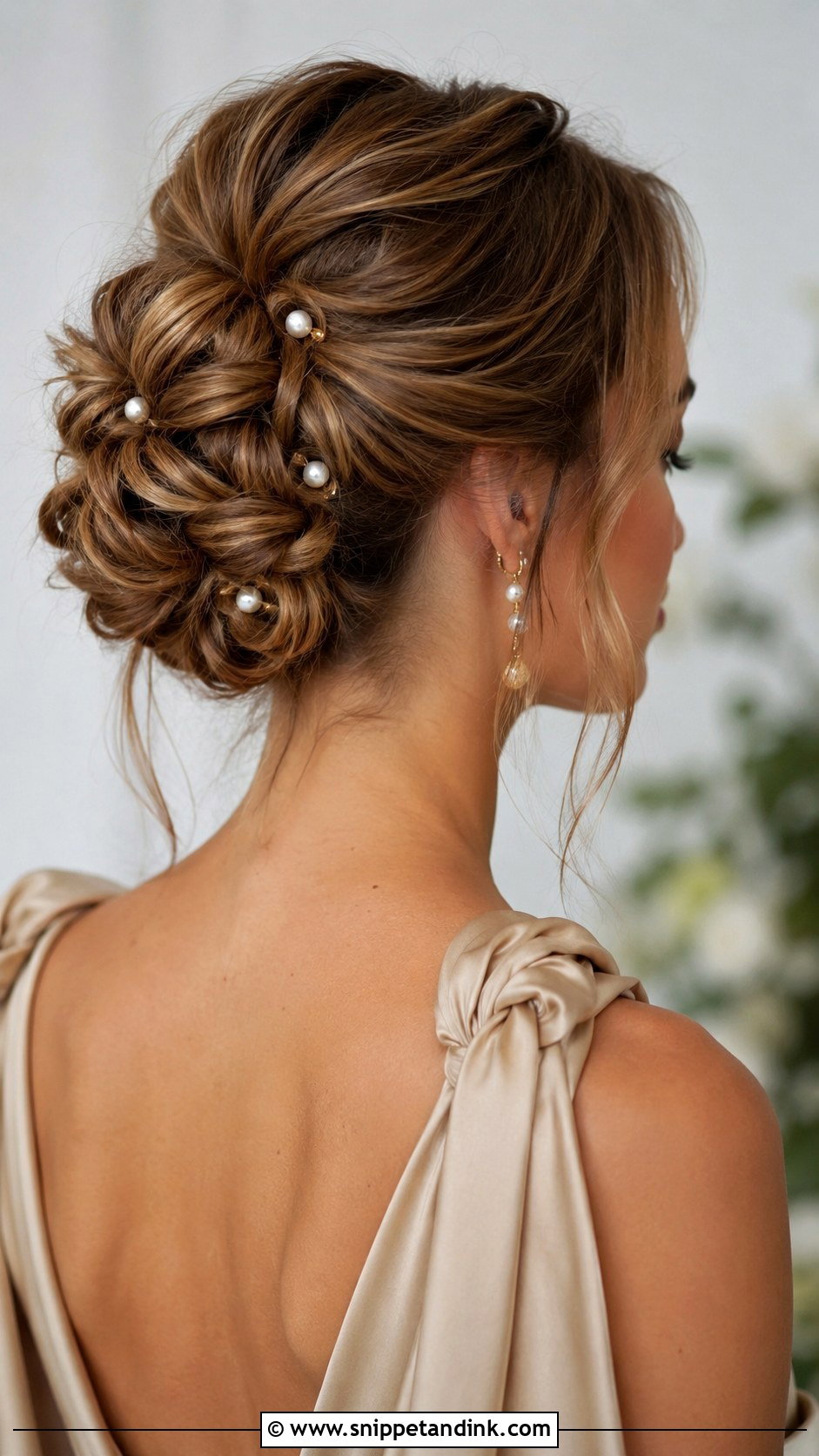 Knotted Bun Updo - Snippet and Ink - 20 Wedding Guest Bun Hairstyles