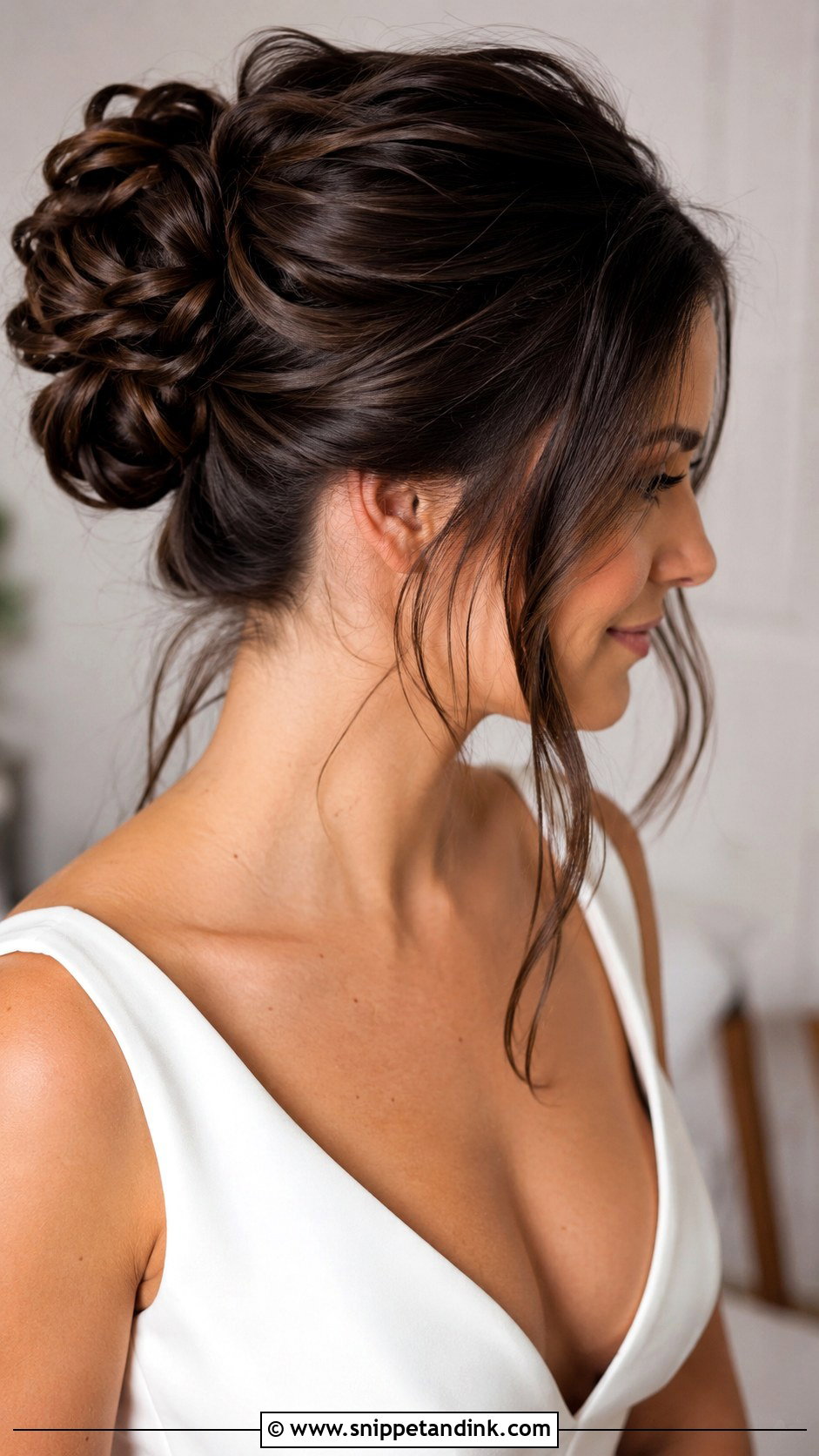 Knotted Bun Updo for Medium Hair - Snippet and Ink - 25 Up Dos for Medium Hair Wedding Ideas
