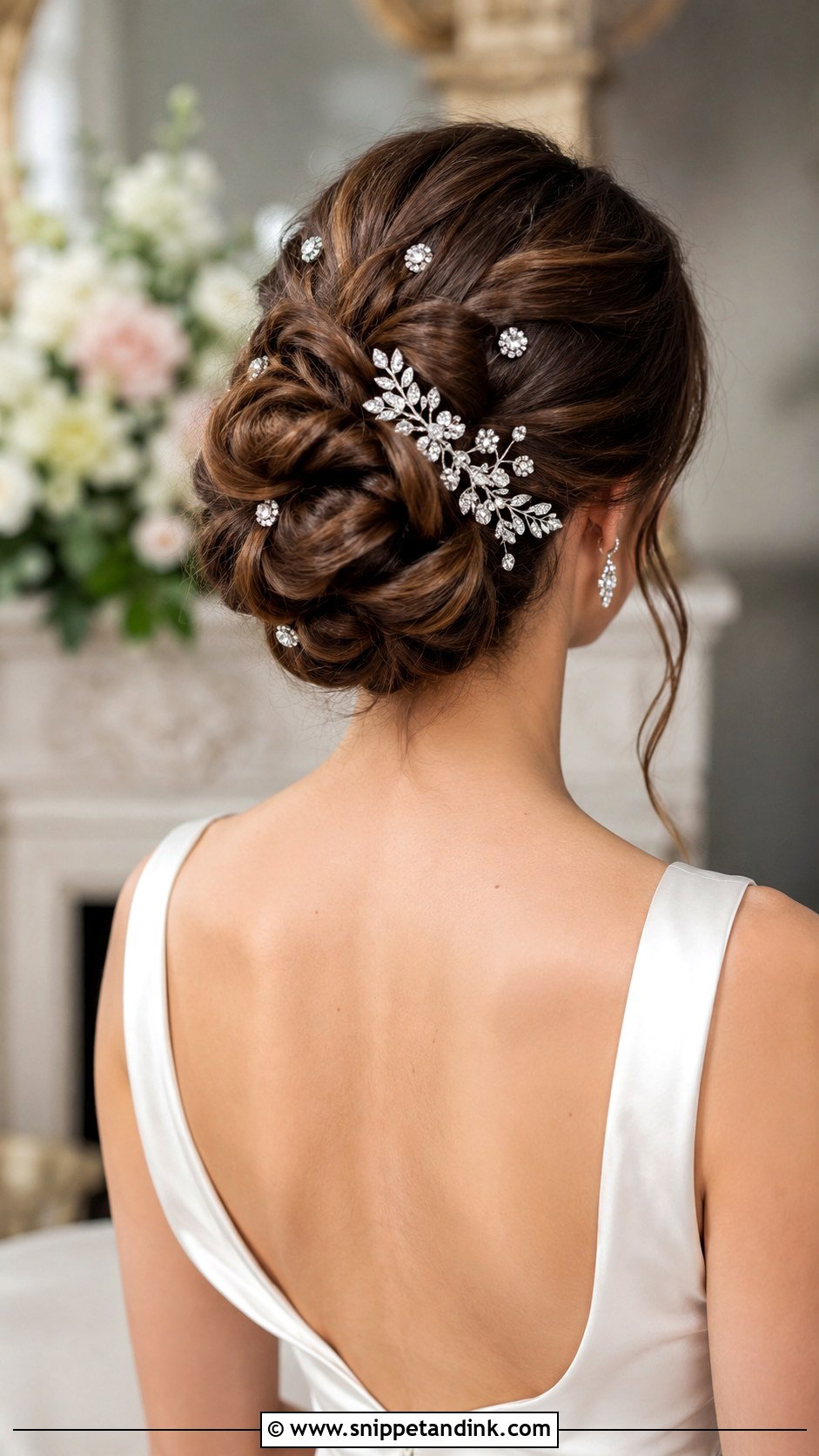 Knotted Bun With Accessories - Snippet and Ink - 20 Cute Bun Hairstyles for Wedding