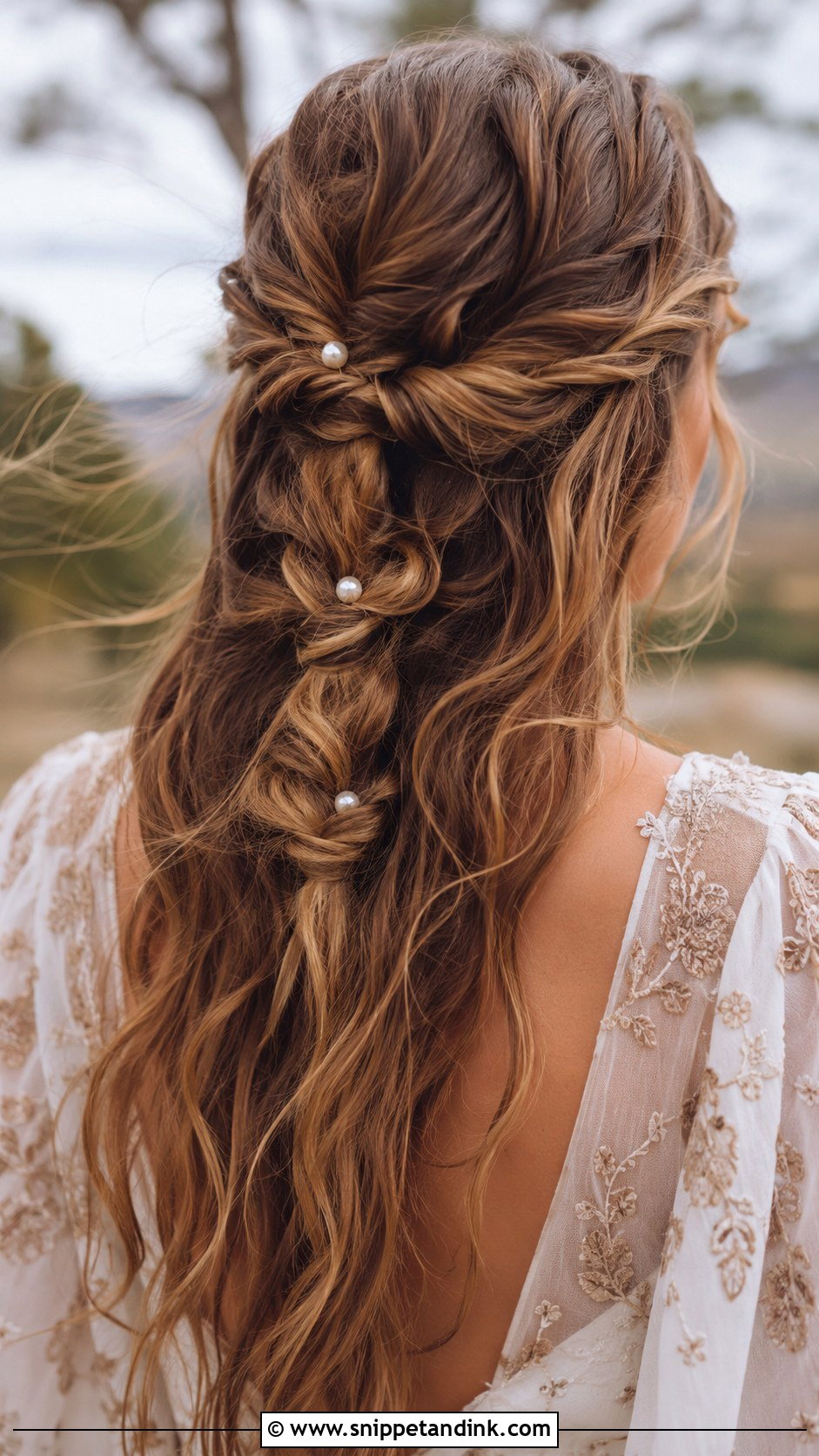 Knotted Half Up Style - Snippet and Ink - 30 Wedding Guest Hairstyles for Long Hair