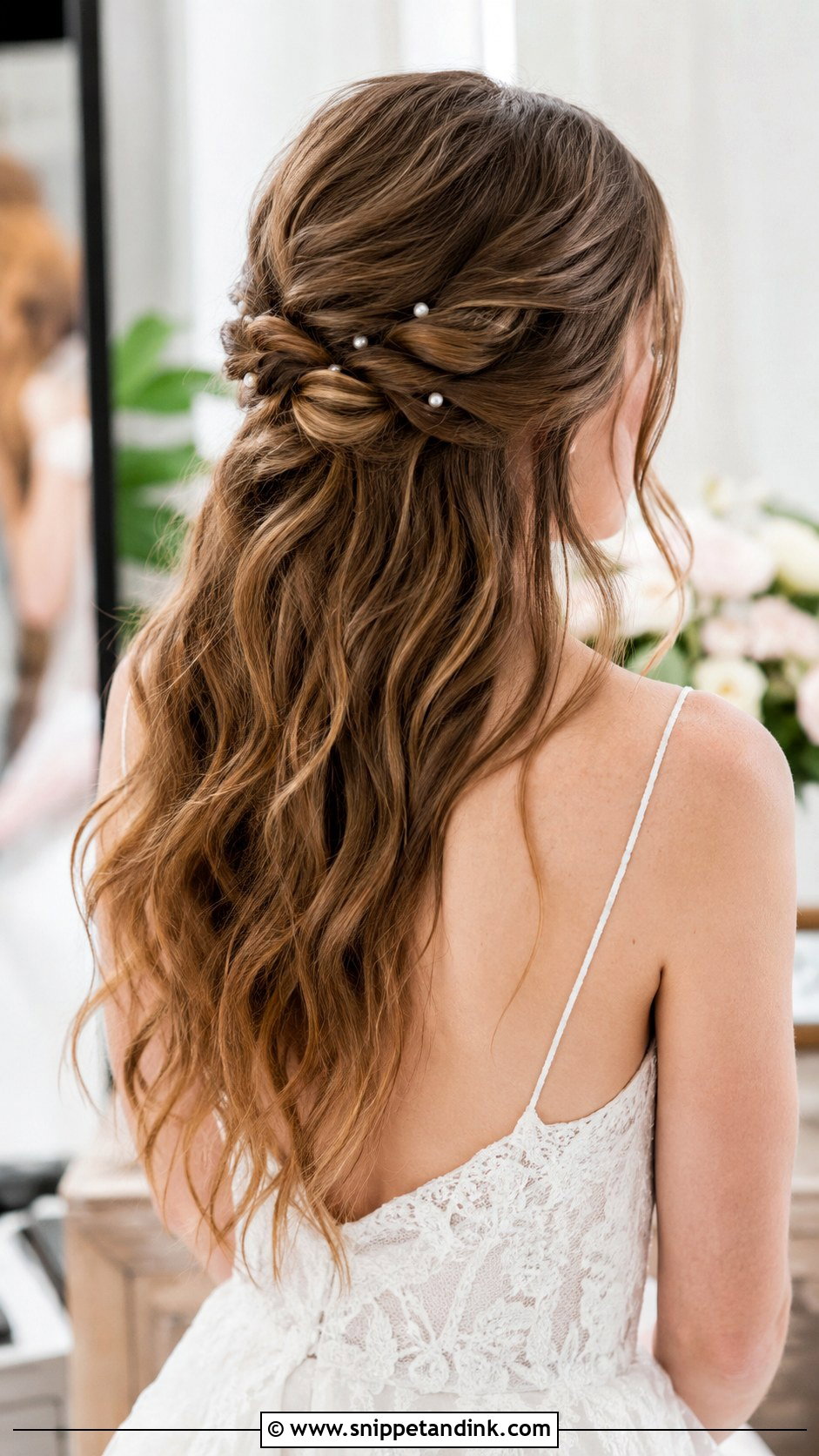 Knotted Half Up Wedding Hair Down - Snippet and Ink - 35 Wedding Hair Down Ideas