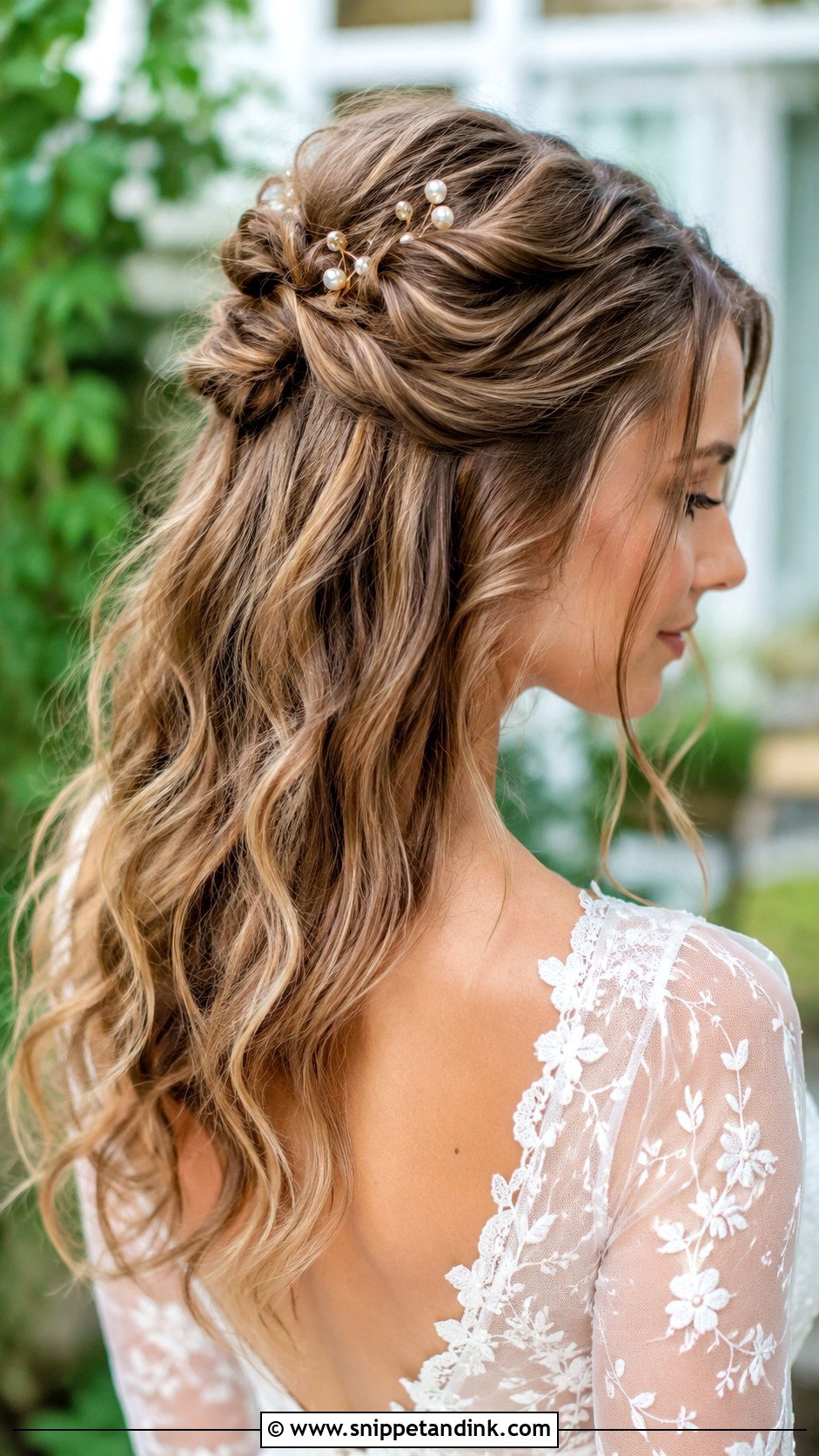 Knotted Half Up Wedding Hairstyle - Snippet and Ink - 35 Wedding Hairstyle Ideas