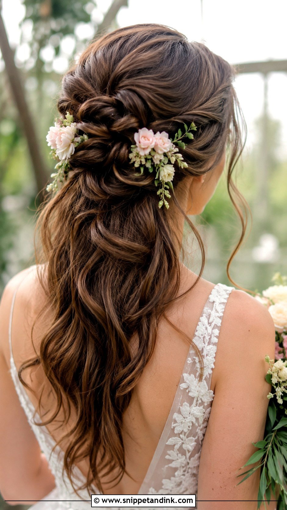 Knotted Half Up Wedding Hairstyle - Snippet and Ink - 20 Half-Up Half-Down Wedding Hair Inspo Ideas