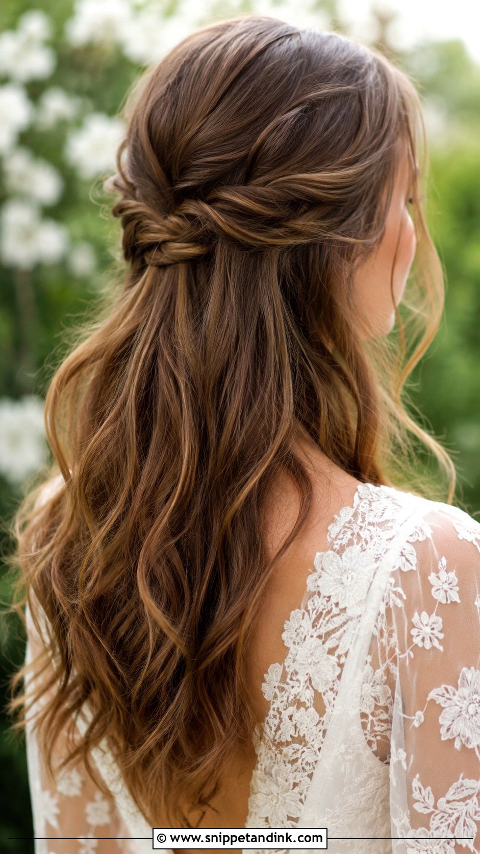 Knotted Half Up - Snippet and Ink - 25 Simple Hairstyles for Wedding Guest