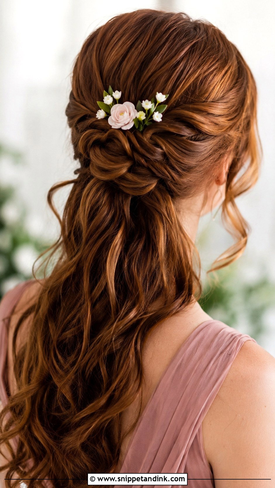 Knotted Half Updo - Snippet and Ink - 30 Short Hair Wedding Guest Styles